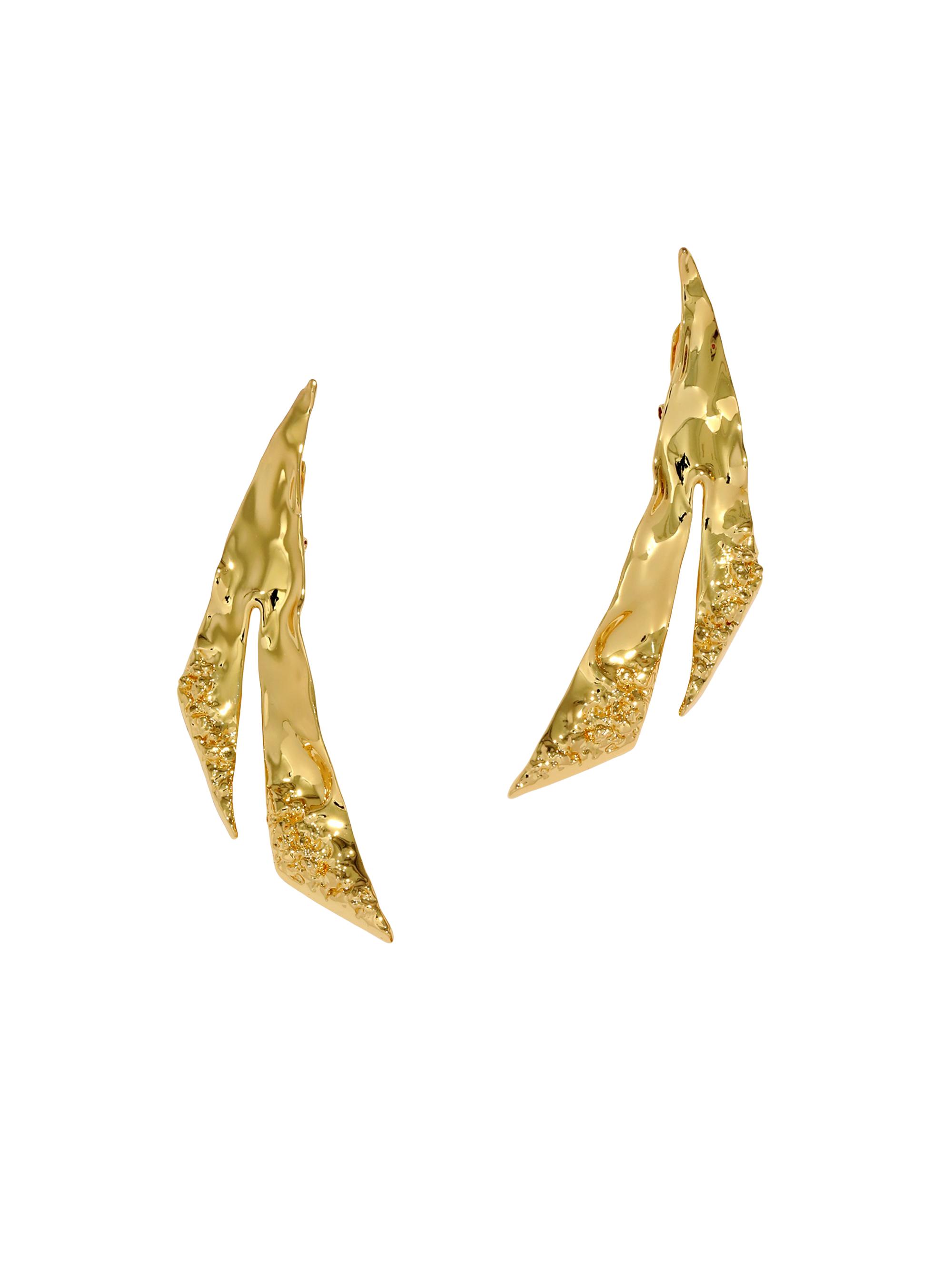 Alexis Bittar Women's Brut 14K-Gold-Plated Angular Drop Earrings - Gold