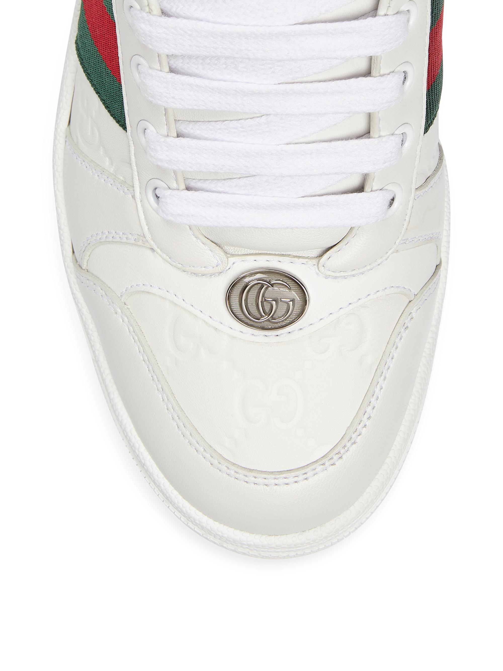 Gucci Screener Leather Low-Top Sneakers | Saks Fifth Avenue