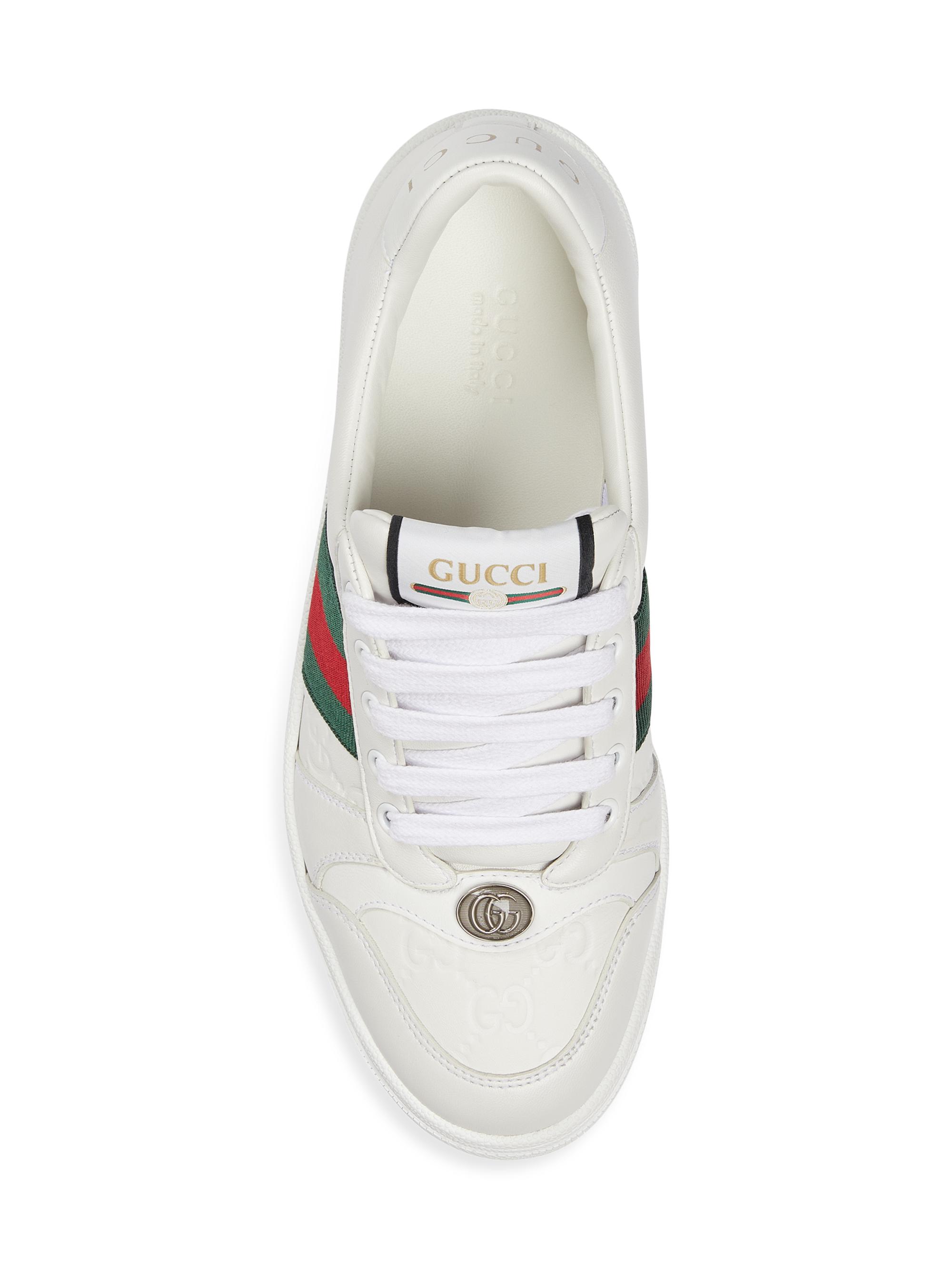Gucci Screener Leather Low-Top Sneakers | Saks Fifth Avenue