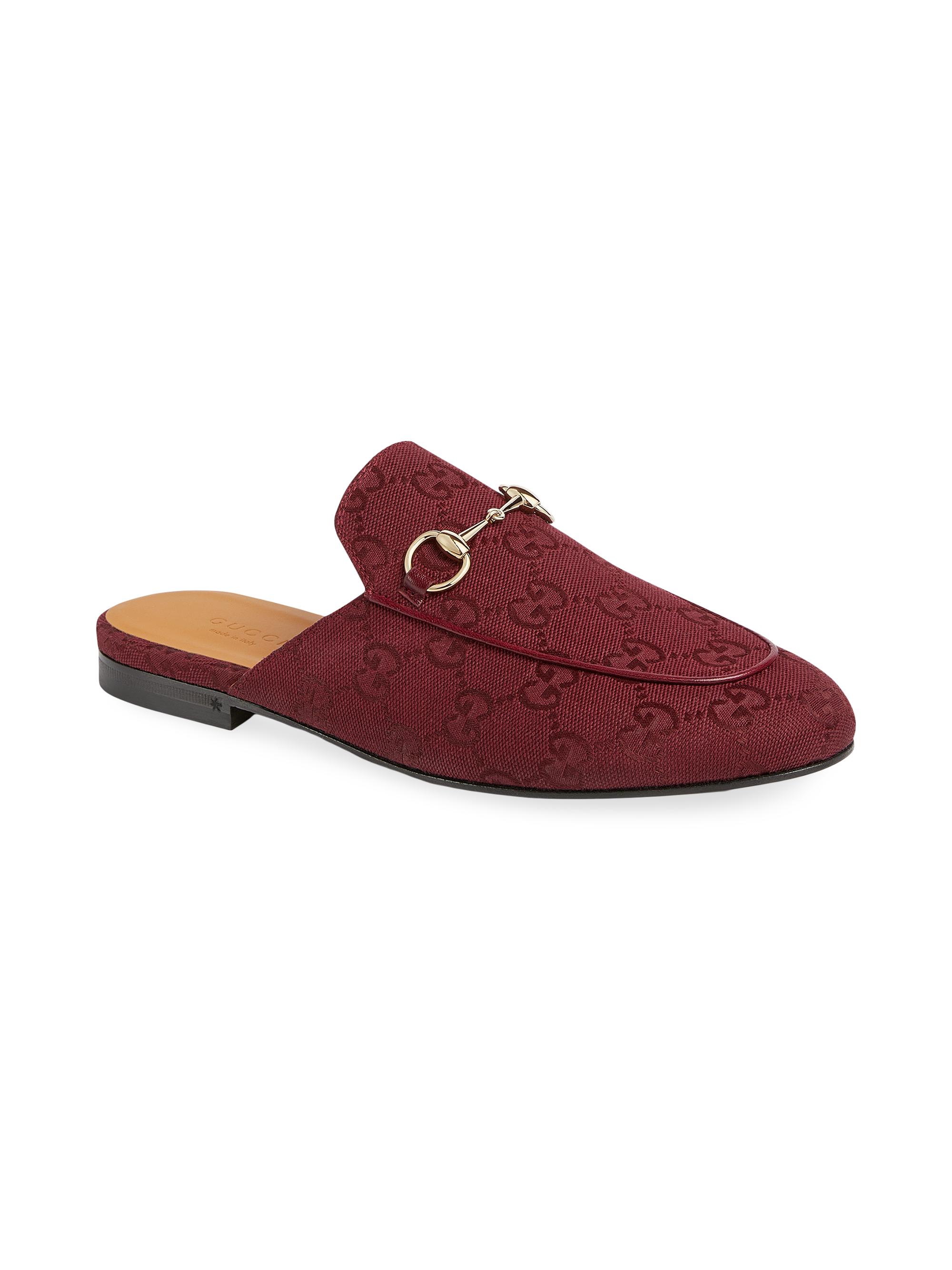 Gucci Princetown Canvas Slippers | Saks Fifth Avenue