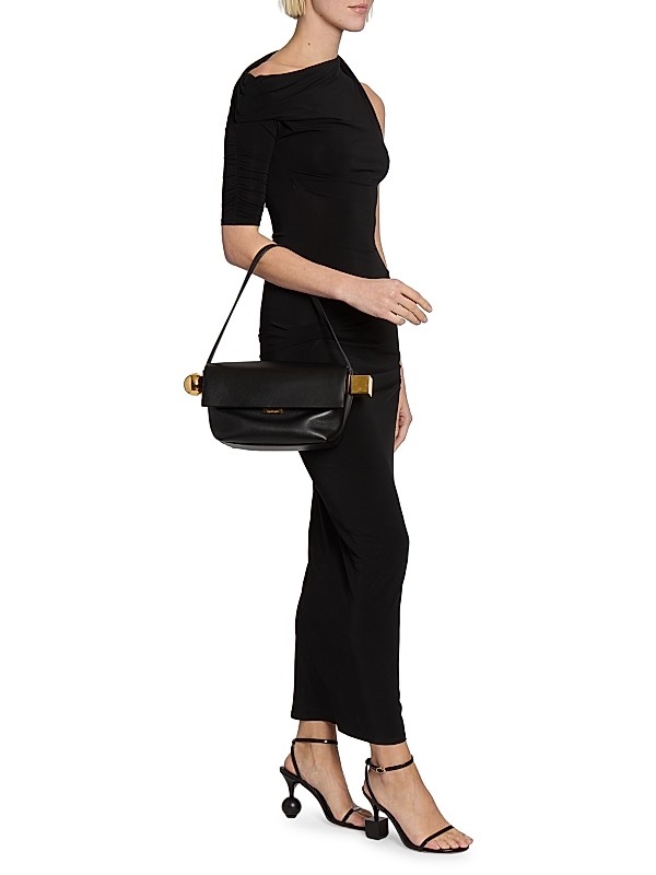 Shop Jacquemus Le Rond Carré Leather Shoulder Bag | Saks Shop Jacquemus Le Rond Carré Leather Shoulder Bag | Saks