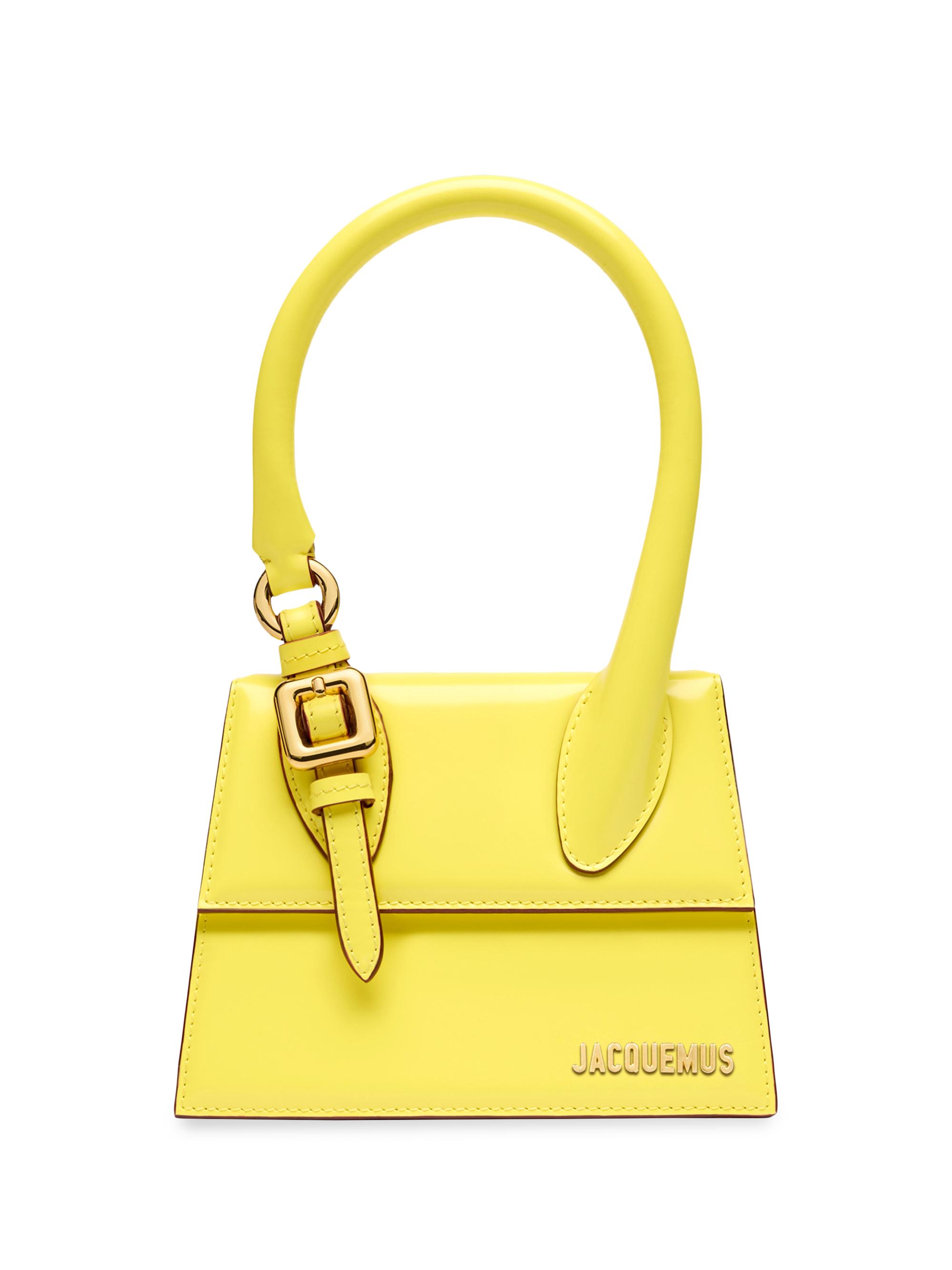 Jacquemus Women's Le Chiquito Moyen Boucle Leather Bag - Yellow