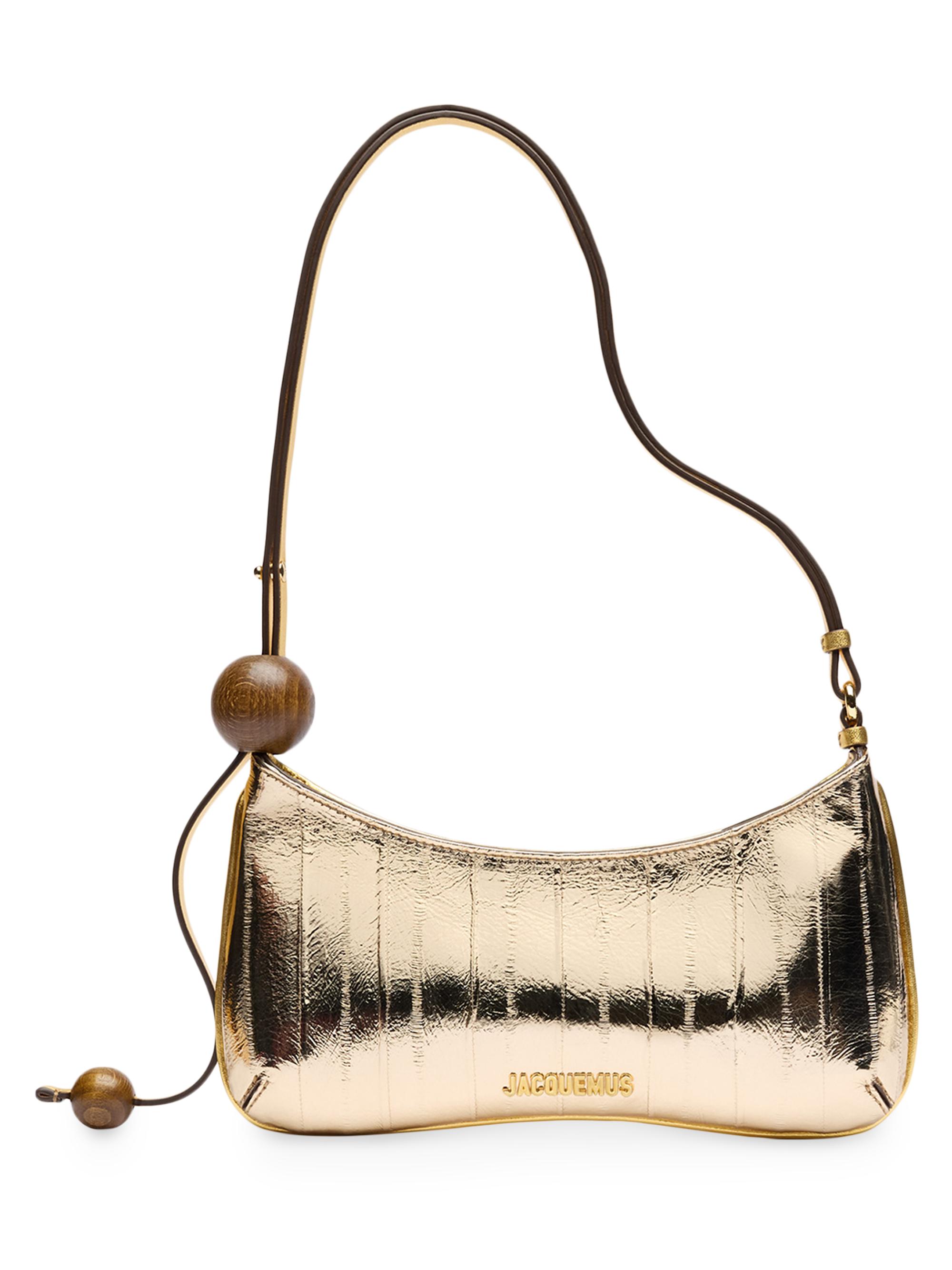 Jacquemus Women's Le Bisou Perle Leather Bag - Gold