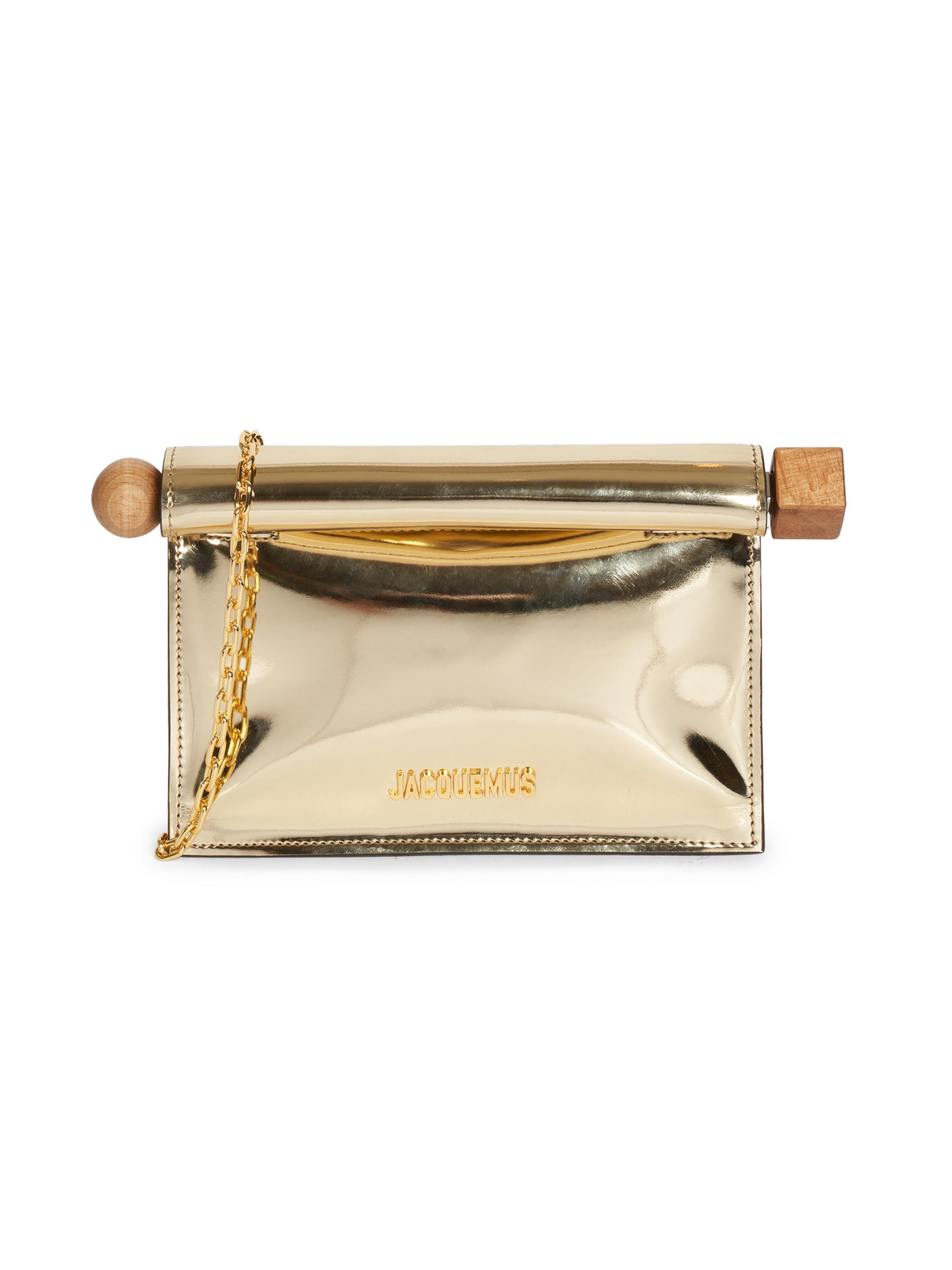 Jacquemus Women's La Petite Pochette Rond C Metallic Clutch - Gold