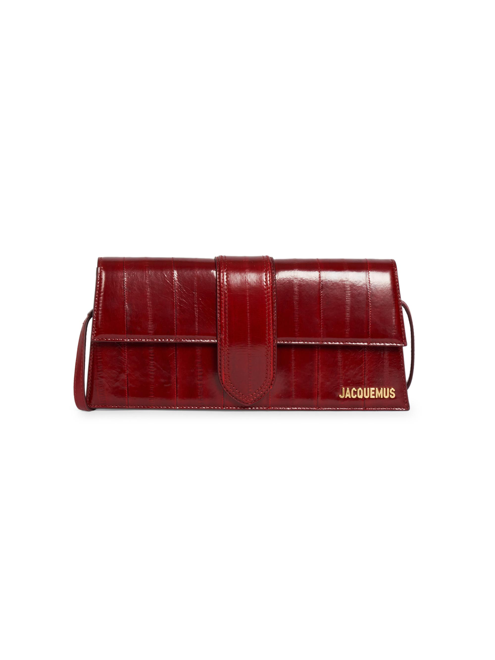 Jacquemus Women's Le Grand Bambino Leather Top Handle Bag - Dark Red