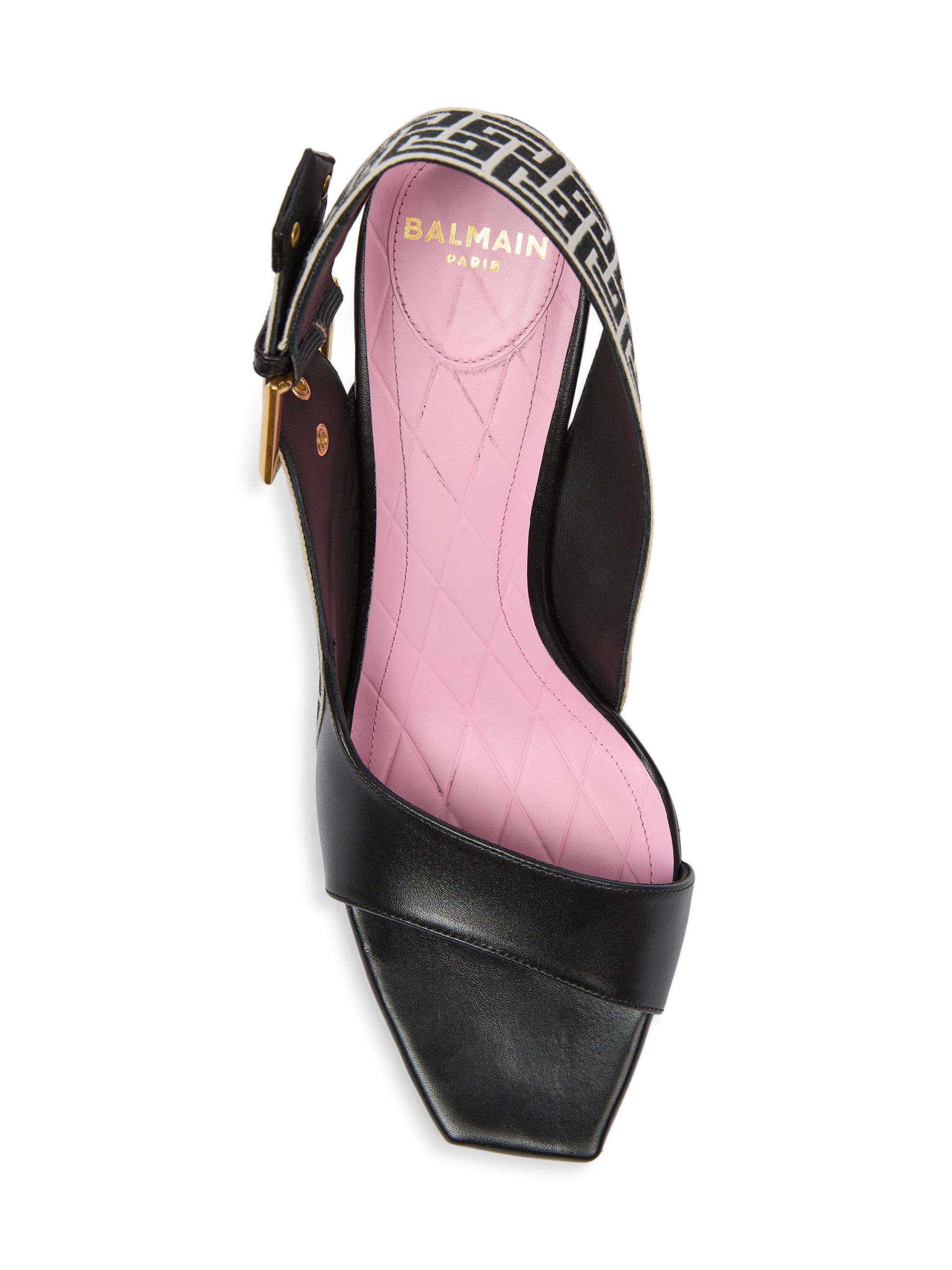 Balmain Ruby 115MM Jacquard Strap Sandals | Saks Fifth Avenue