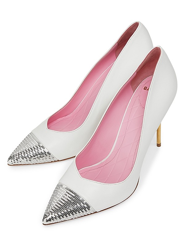 Shop Balmain Ruby 95MM Sequined Leather Pumps | Saks Fifth Shop Balmain Ruby 95MM Sequined Leather Pumps | Saks Fifth