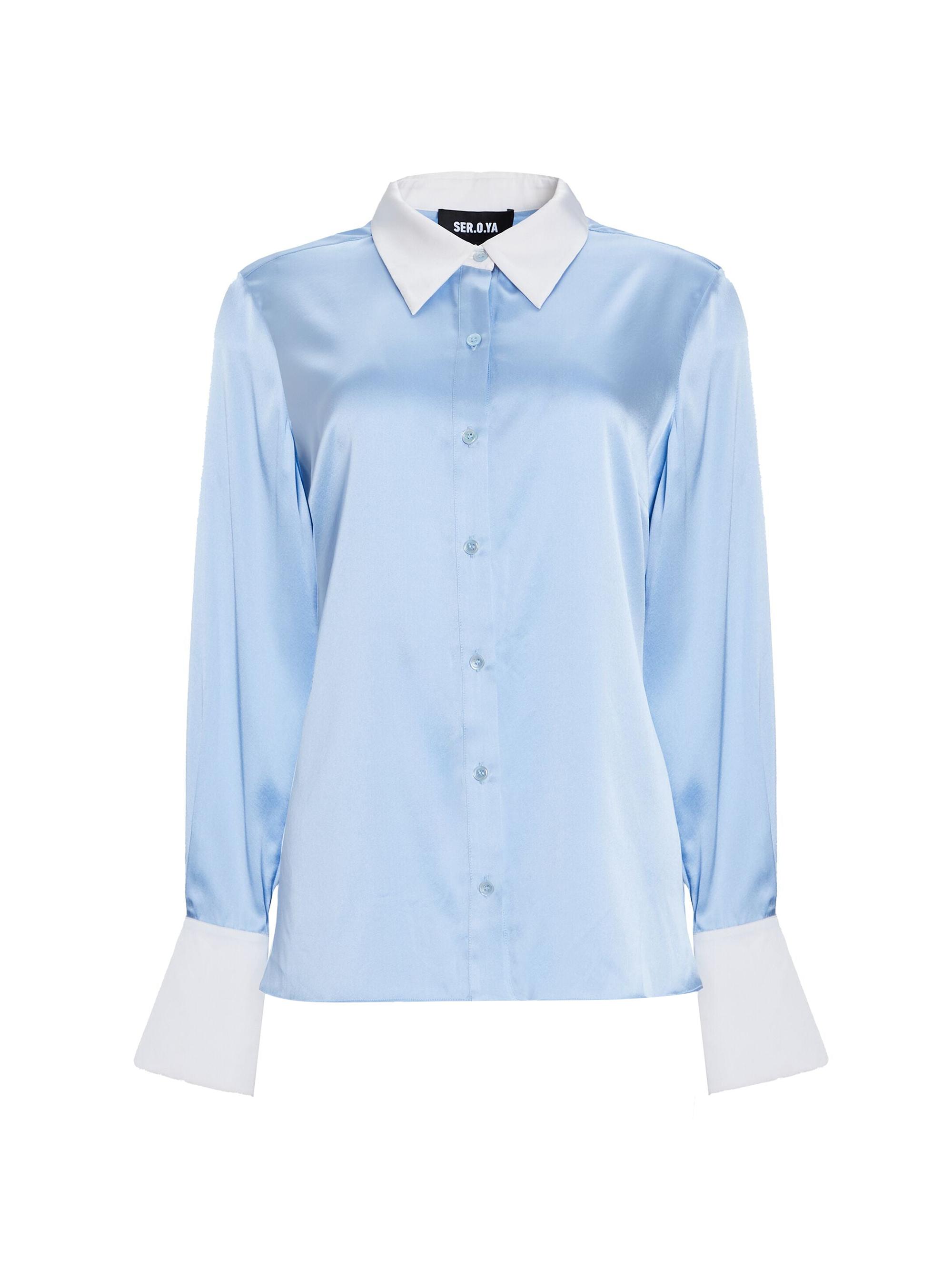 Ser.o.ya Women's Olsen Silk Top - Ice Blue