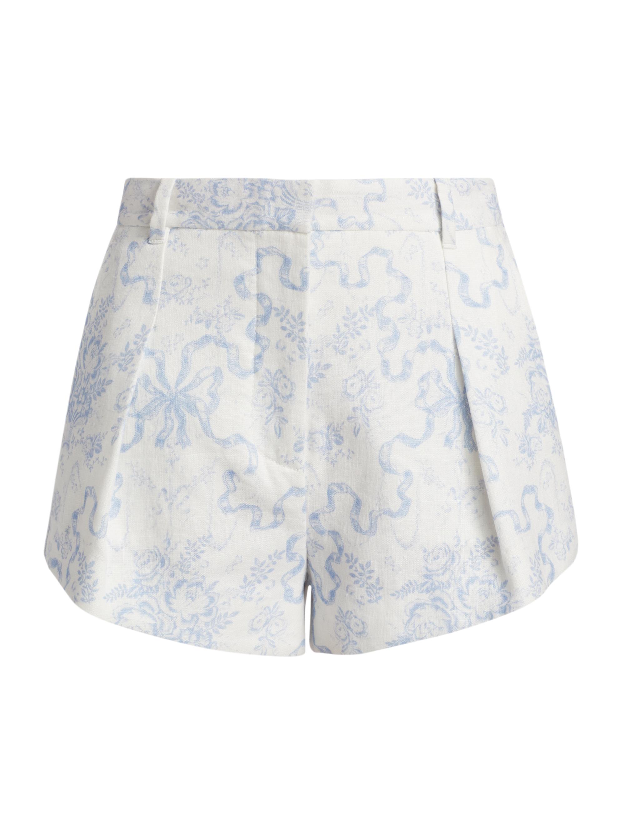 LoveShackFancy Women's Fairytale Toile Lacette Shorts - Blissful Blue
