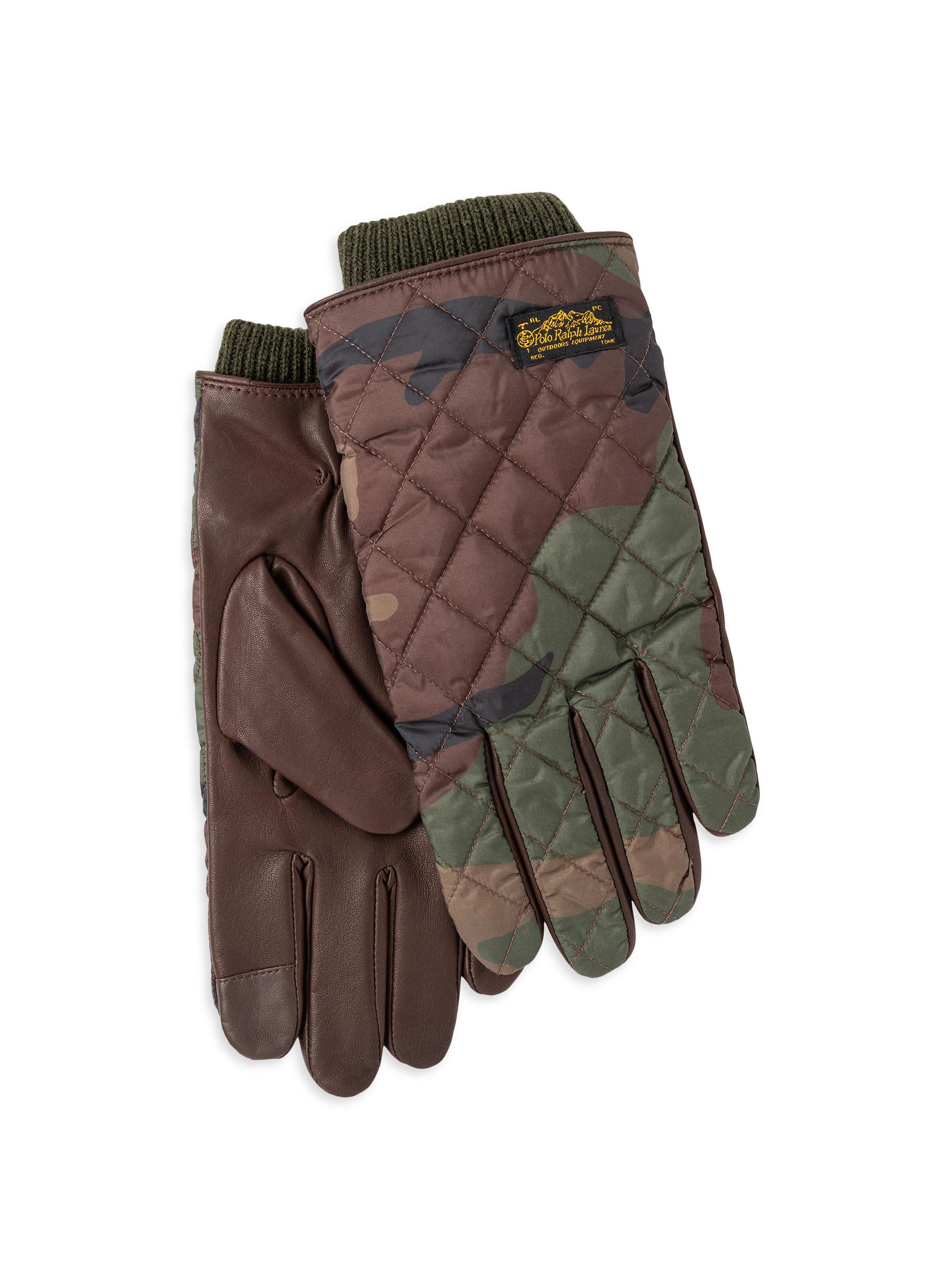 Polo Ralph Lauren Men's Camo Quilted Field Gloves - Olive Camo