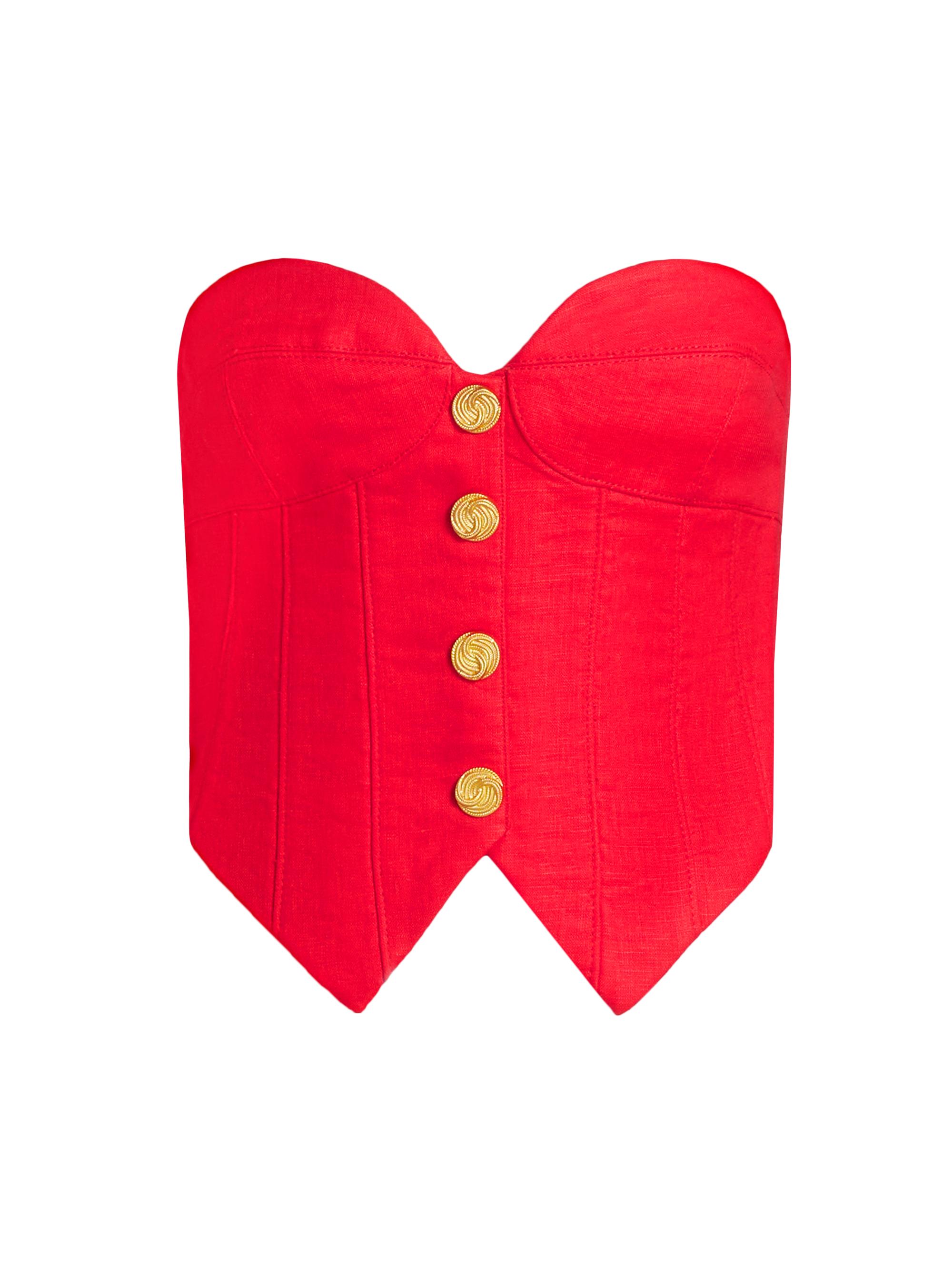 Ronny Kobo Women's Benny Corset Top - Red