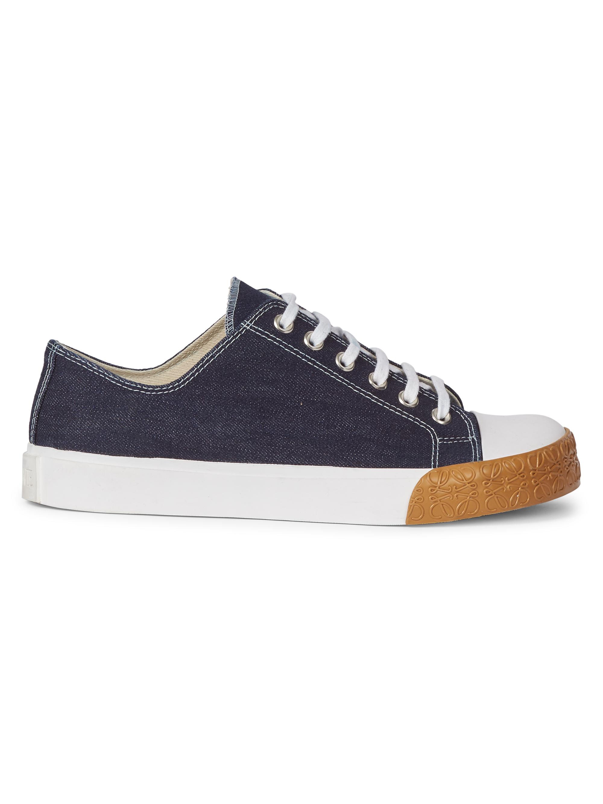 LOEWE Men's Bloc Lace-Up Sneakers - Raw Denim
