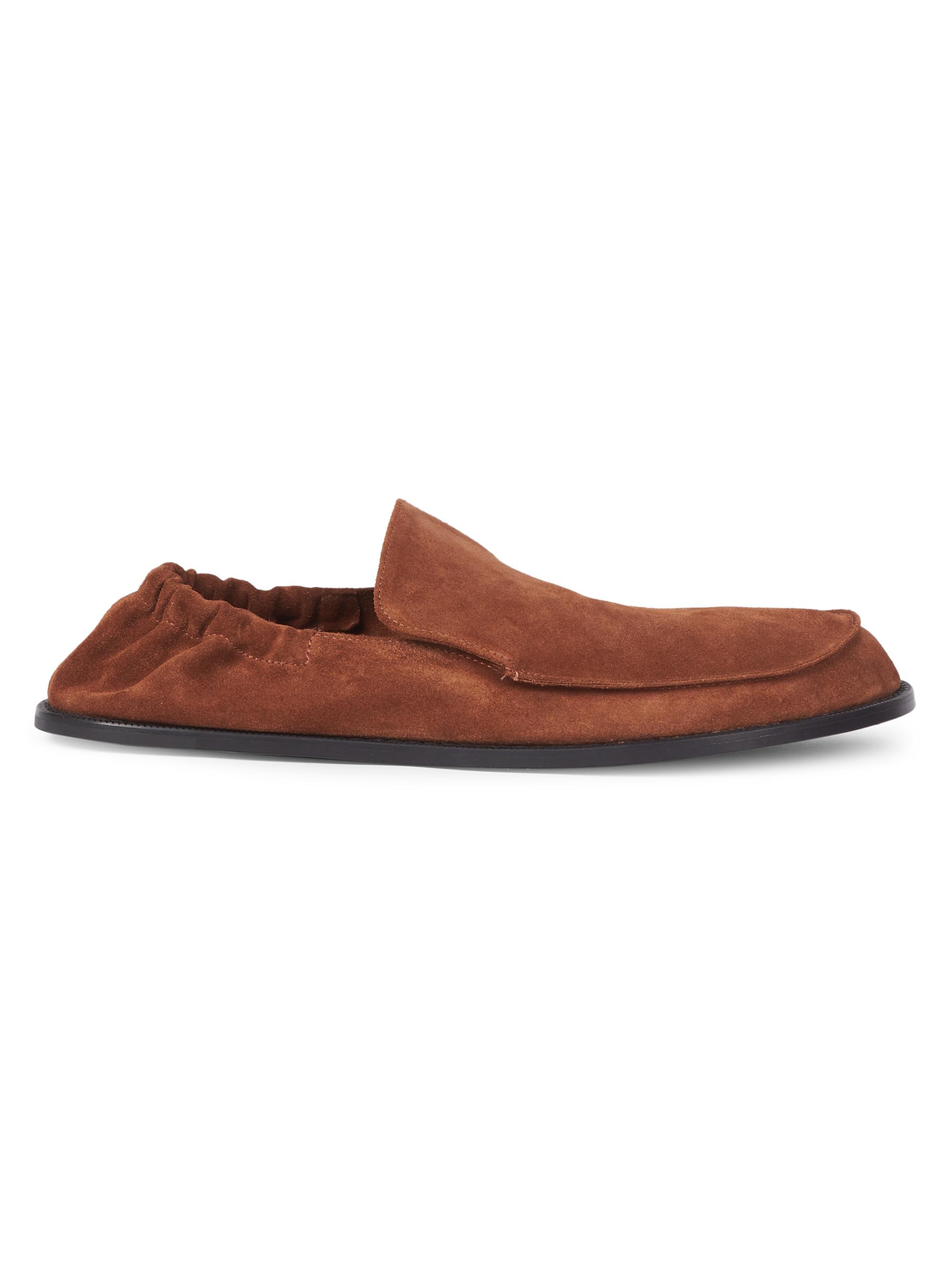 LOEWE Men's Flex Suede Loafers - Chocolate