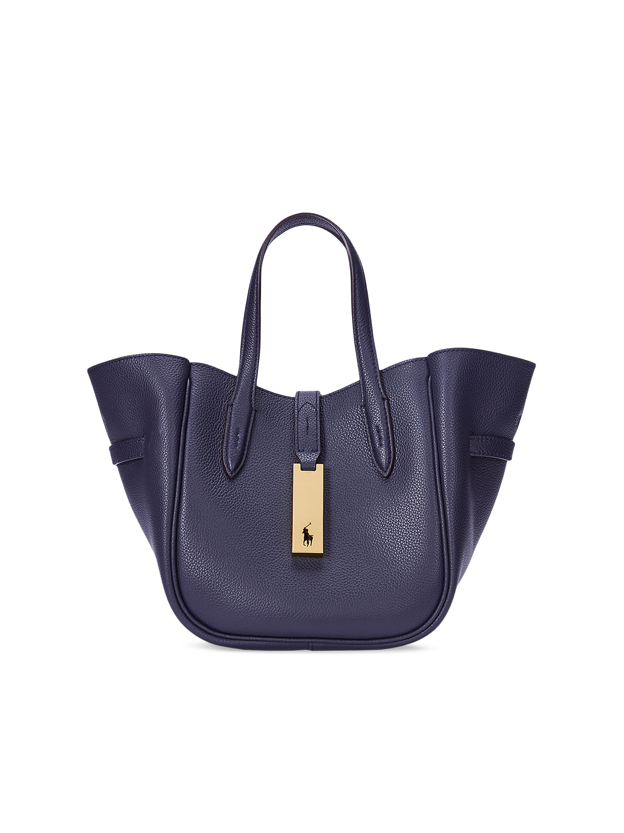 Polo Ralph Lauren Women's  Polo ID Leather Crossbody Top Handle Bag - Marine Navy