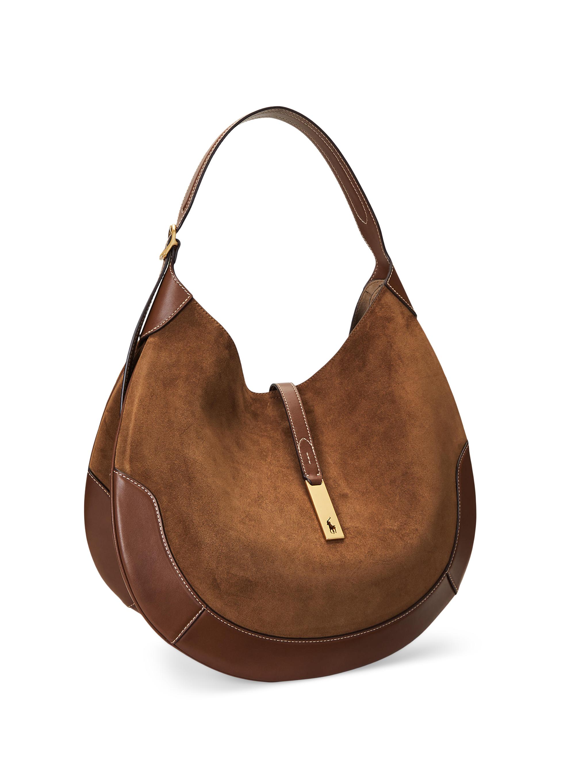 Polo Ralph Lauren Polo ID Large Suede Shoulder Bag | Saks Fifth Avenue