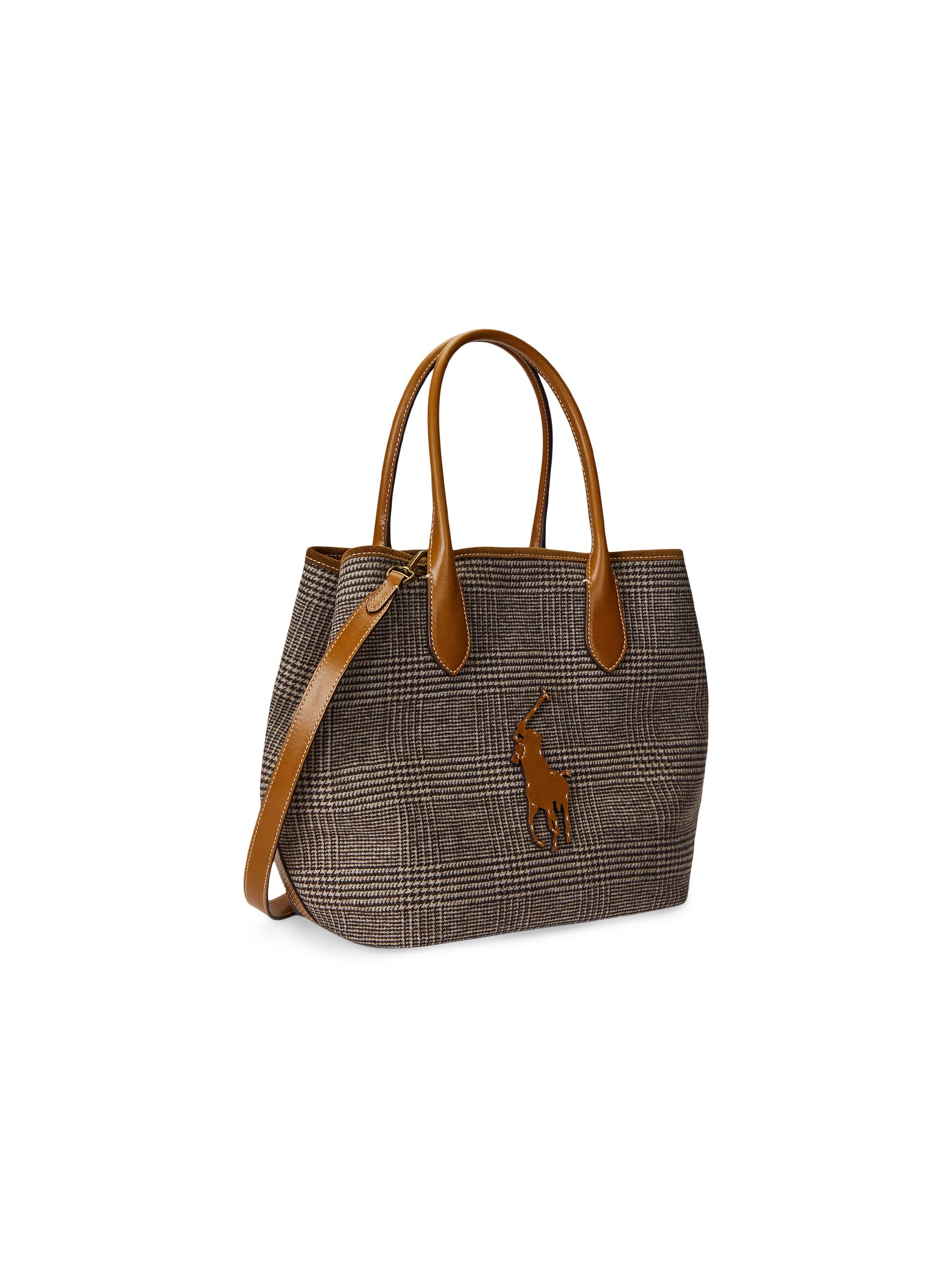 Polo Ralph Lauren Wool Glen Plaid Medium Tote Bag | Saks Fifth Avenue