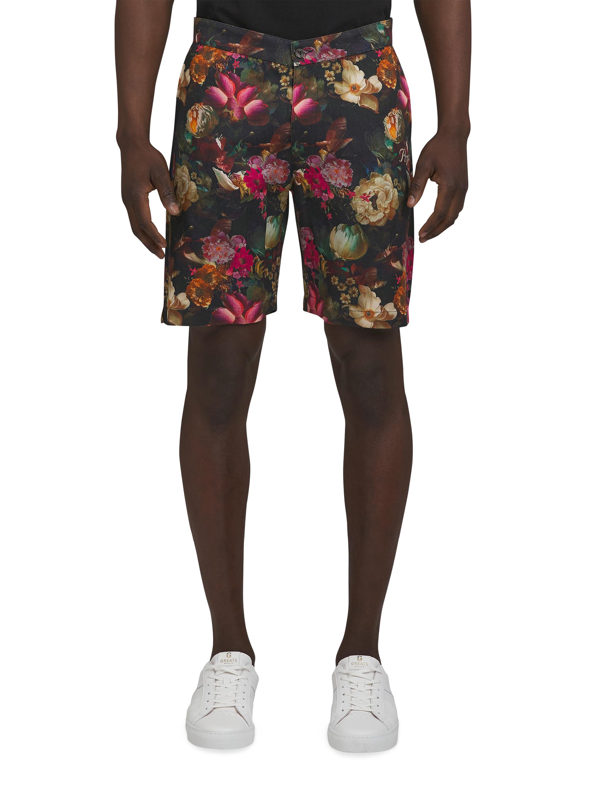 Prps Men's Gold Finch Floral Shorts - Black
