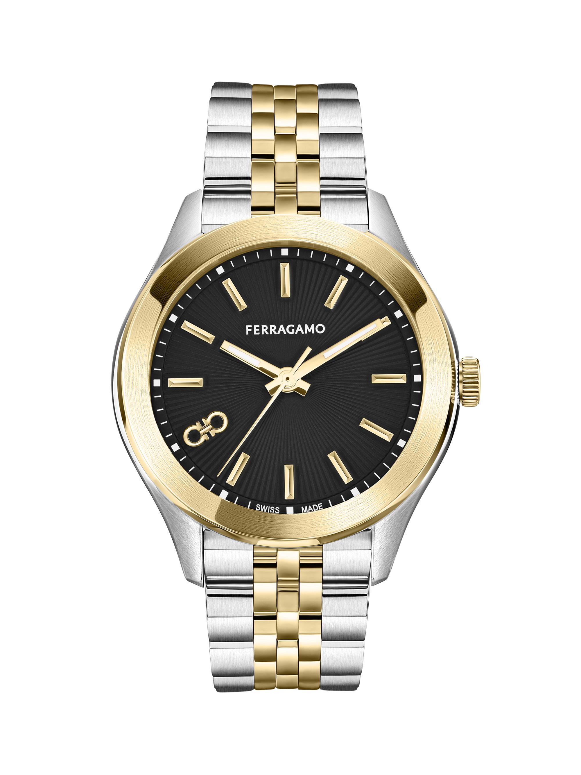 FERRAGAMO Women's Ferragamo Classic Two-Tone Stainless Steel Watch/38MM - Two Tone Black