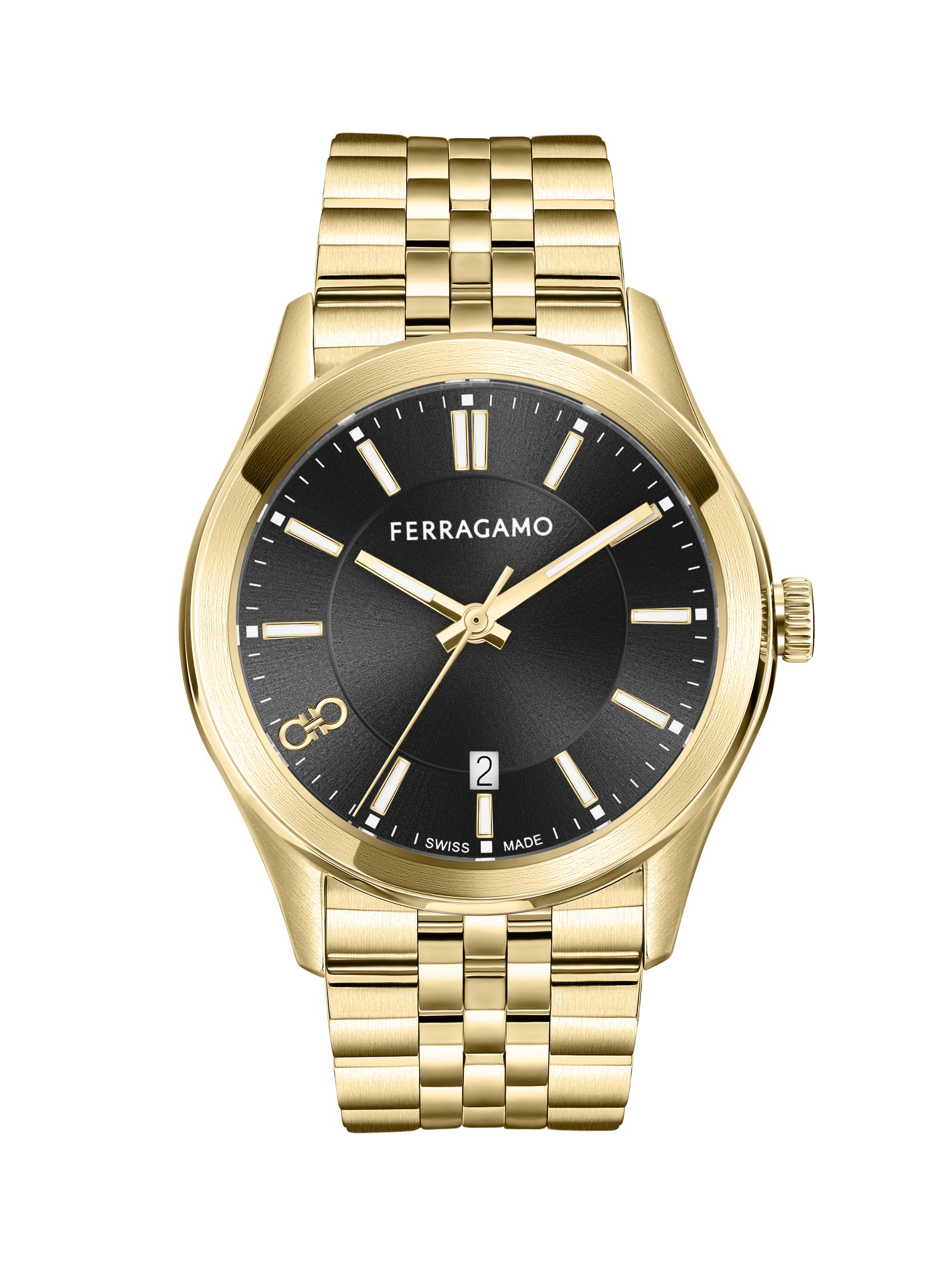 FERRAGAMO Men's Ferragamo Classic Goldtone Stainless Steel Watch/42MM - Gold Black