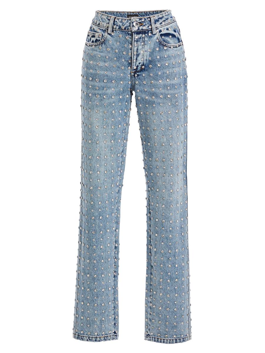 パンツ A FERRETTI Women Pants 033316320290 Blue Women's Woven High-Rise Seersucker Wide Leg Pants - All In