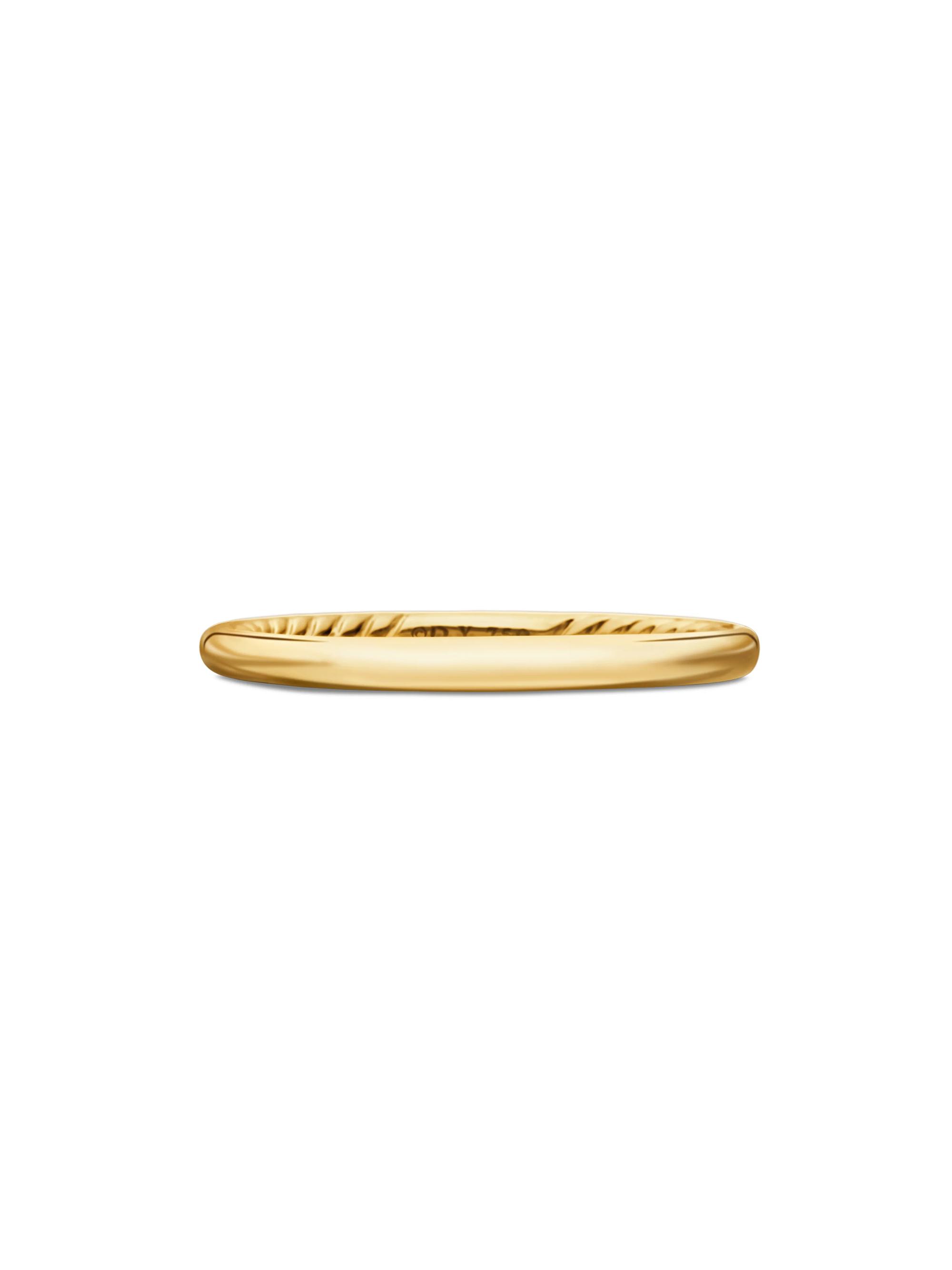 David Yurman Women's DY Eden Band Ring in 1K Yellow Gold, 2MM - Gold