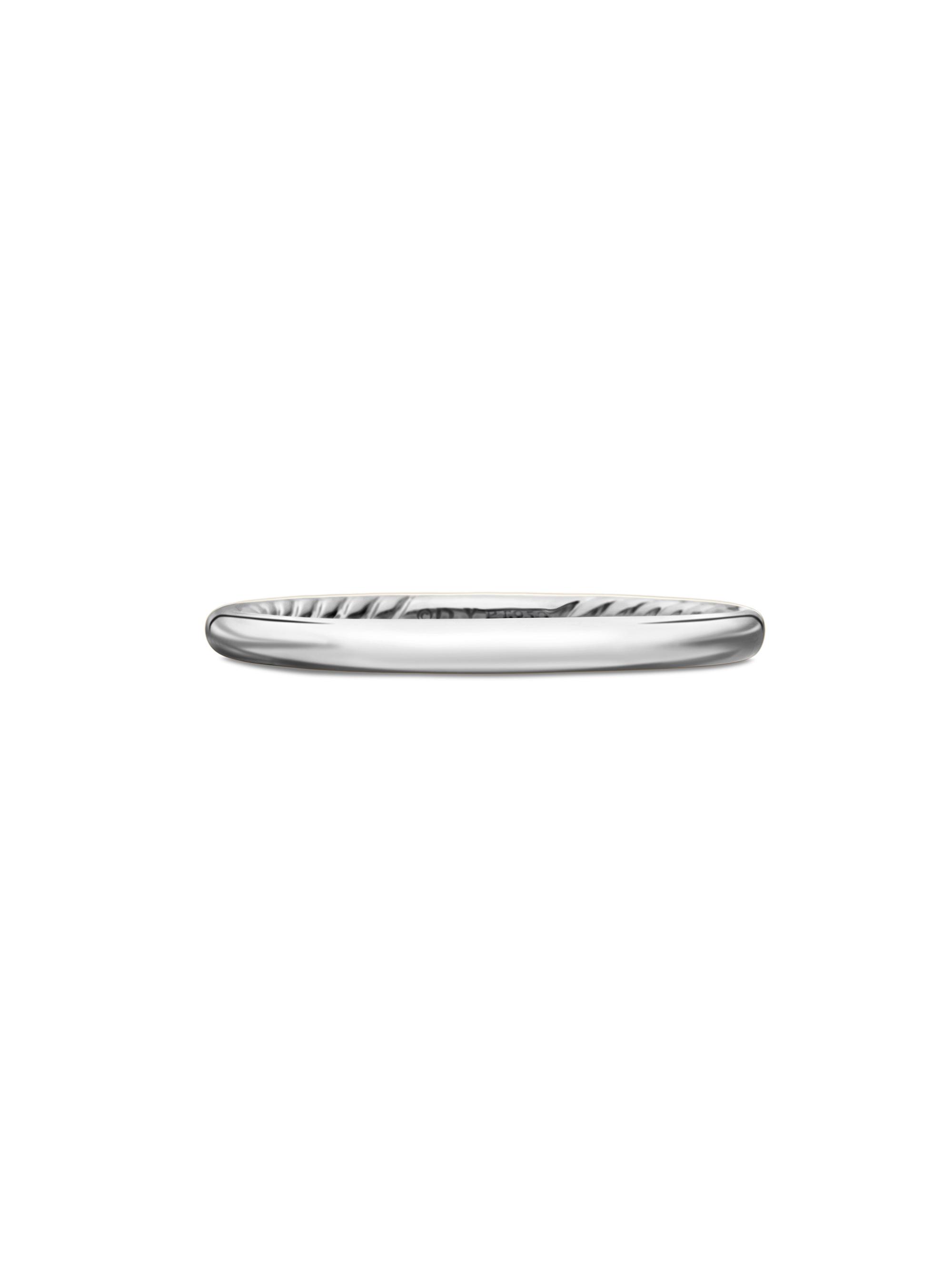David Yurman Women's DY Eden Band Ring in Platinum, 2MM - Silver