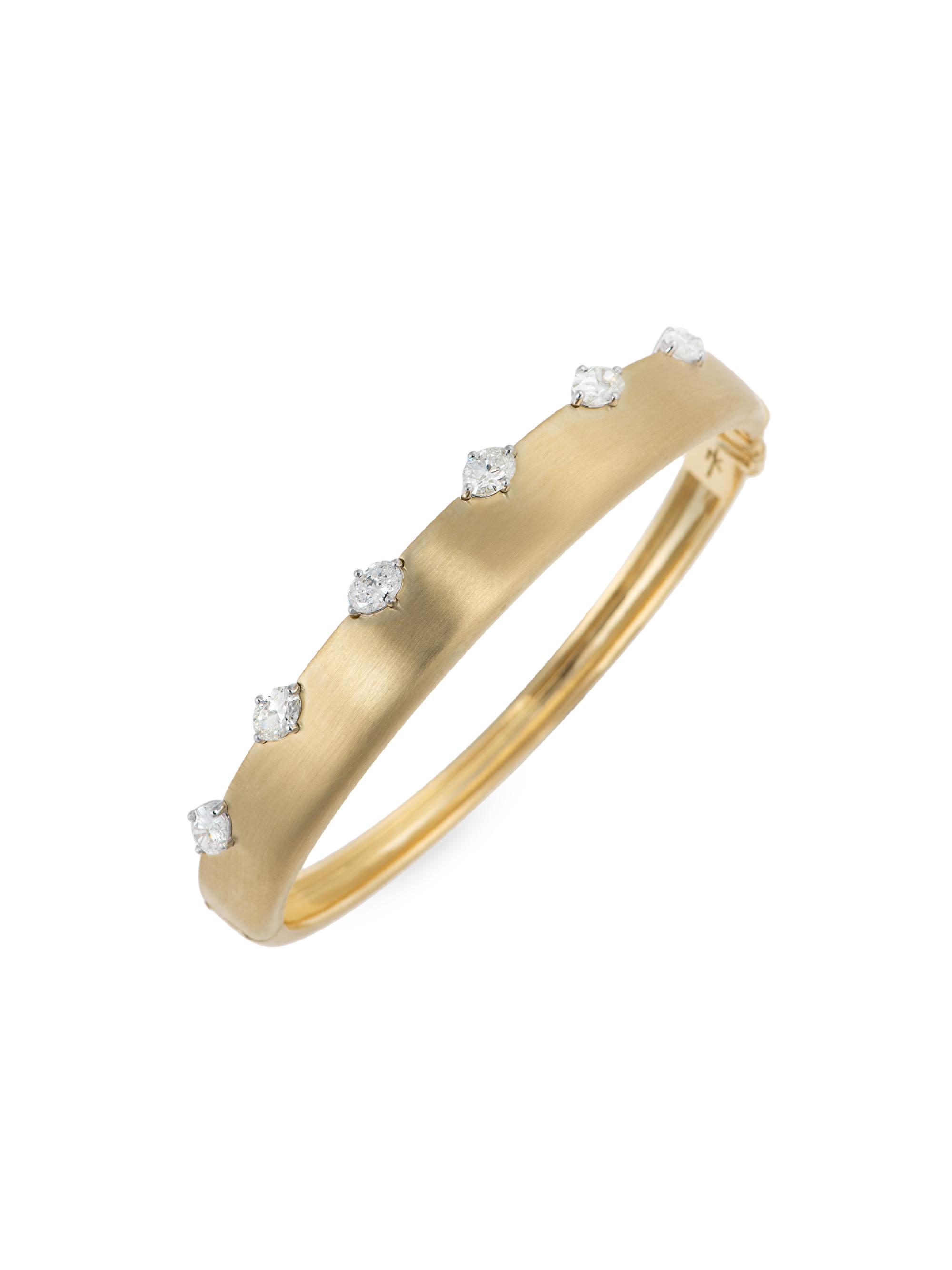 Nikos Koulis Women's ME 18K Yellow Gold & 1.77 TCW Diamond Bangle - Yellow Gold