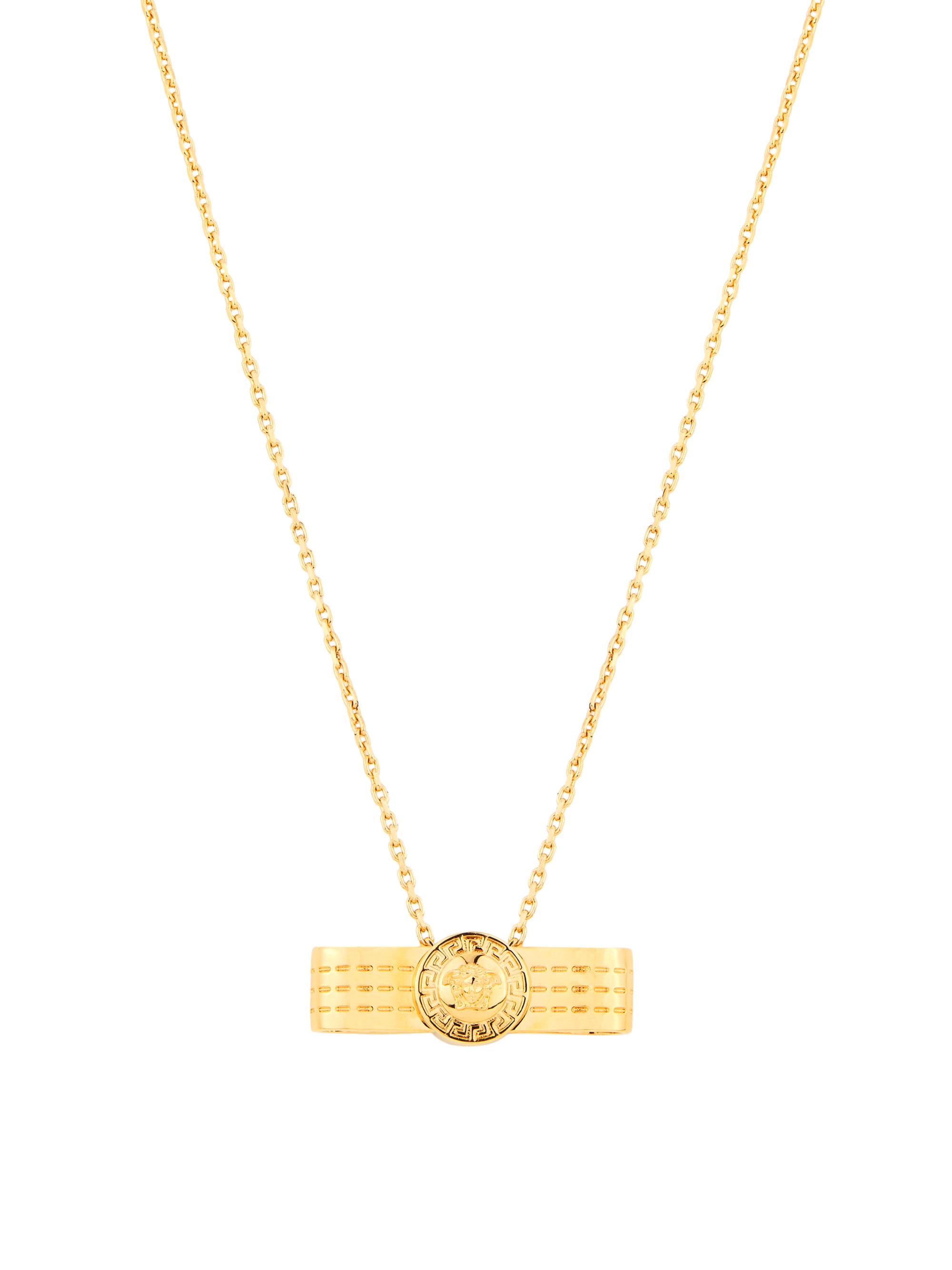 Versace Women's Goldtone Bow Pendant Necklace -  Gold