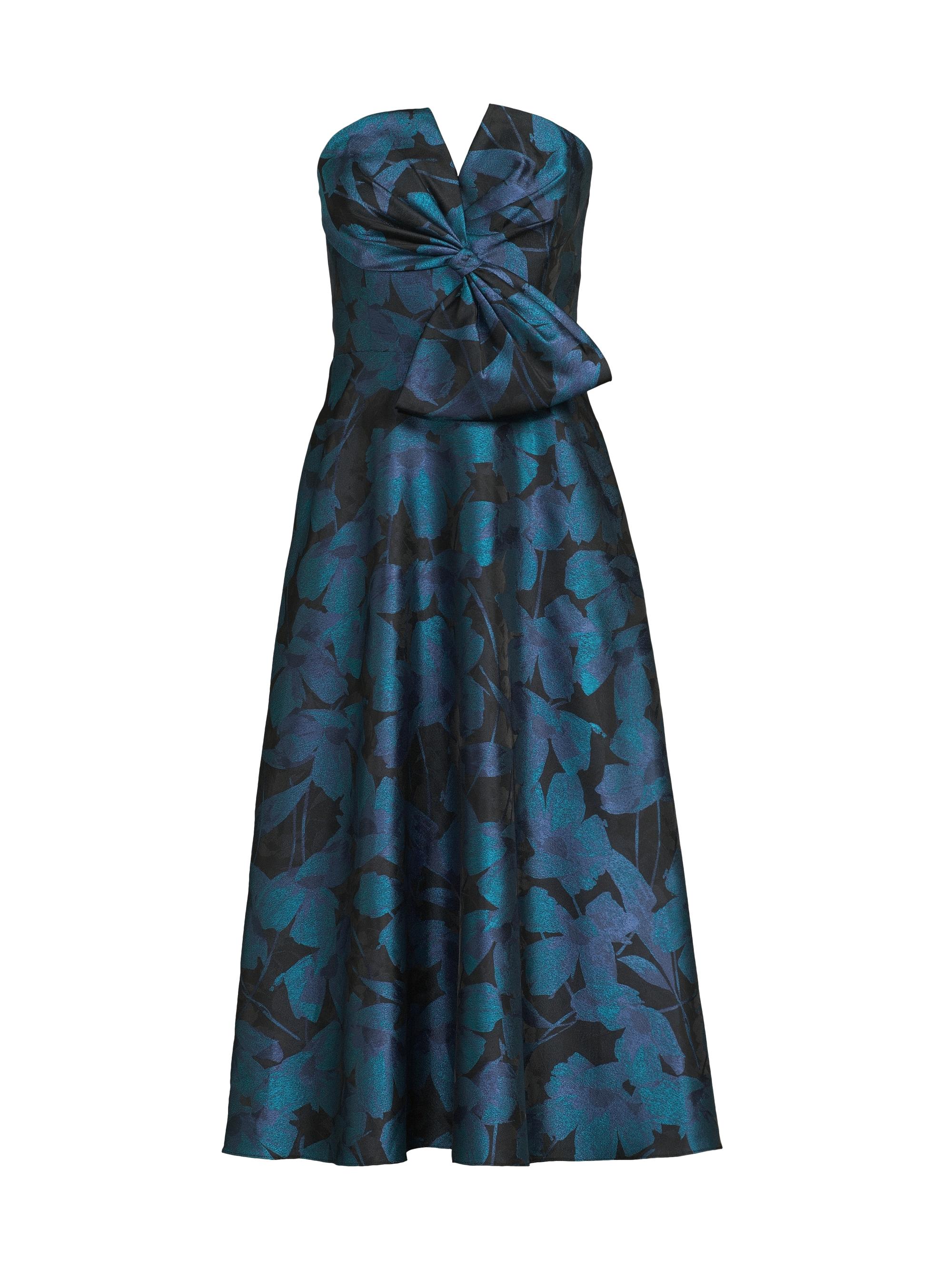 ワンピース Classic Floral Jacquard Dress Aidan Mattox Floral Jacquard Midi-Dress | Saks Fifth Avenue