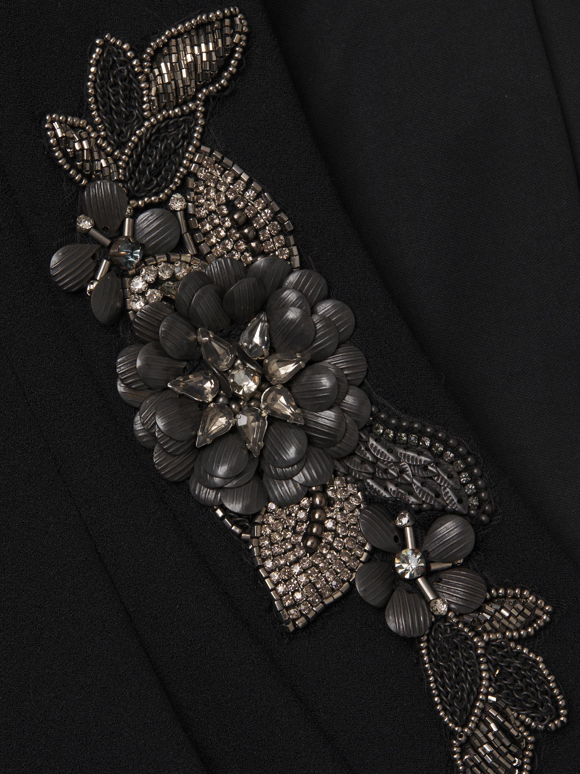 Aidan Mattox Beaded Stretch-Crêpe Blazer Minidress | Saks Fifth Avenue