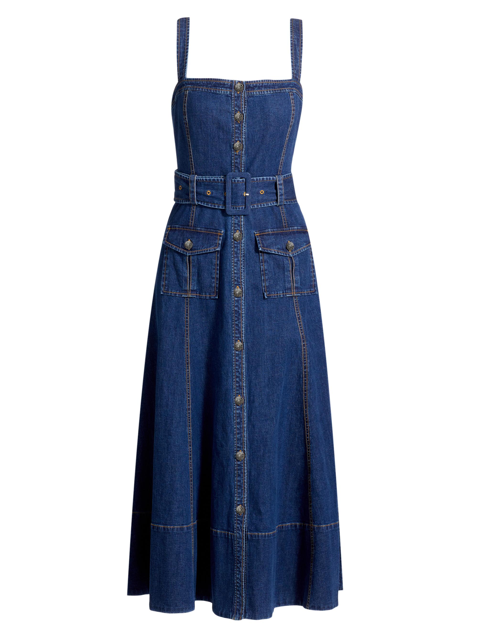 Cinq à Sept Vega Denim Midi-Dress | Saks Fifth Avenue