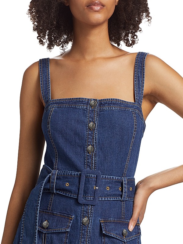 Shop Cinq à Sept Vega Denim Midi-Dress | Saks Fifth Avenue Shop Cinq à Sept Vega Denim Midi-Dress | Saks Fifth Avenue
