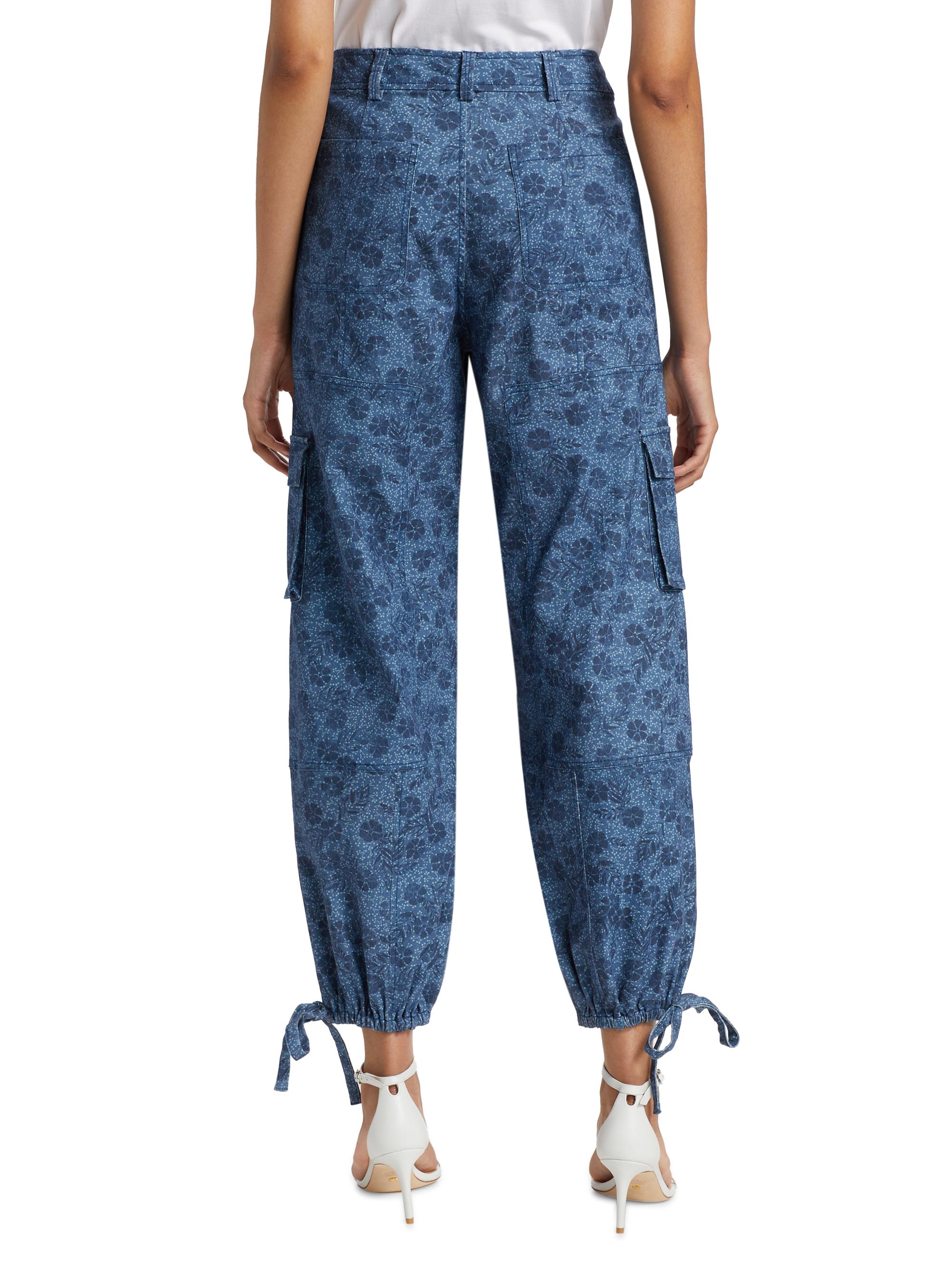 Cinq à Sept Zola Floral Denim Pants | Saks Fifth Avenue