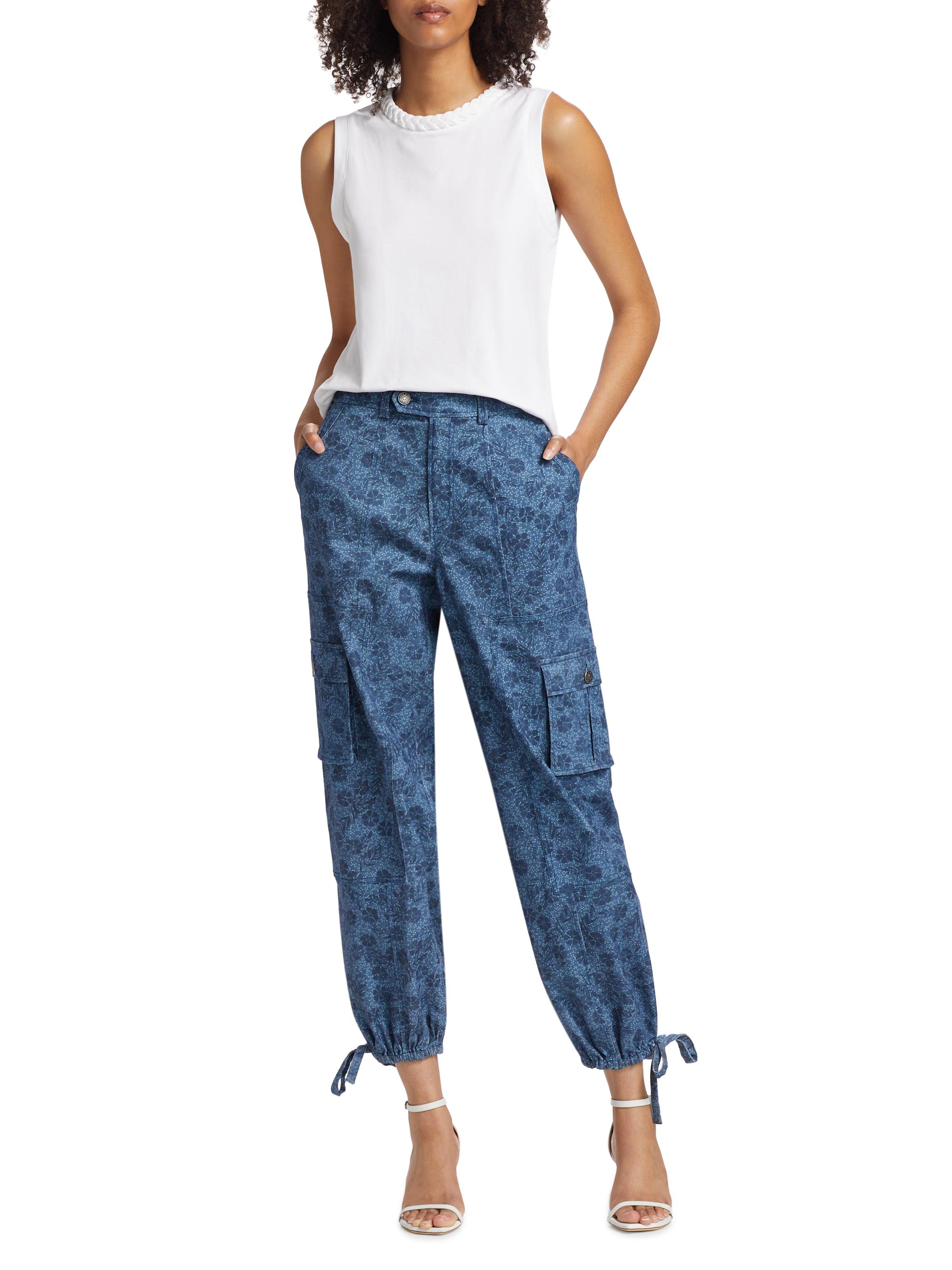 Cinq à Sept Zola Floral Denim Pants | Saks Fifth Avenue