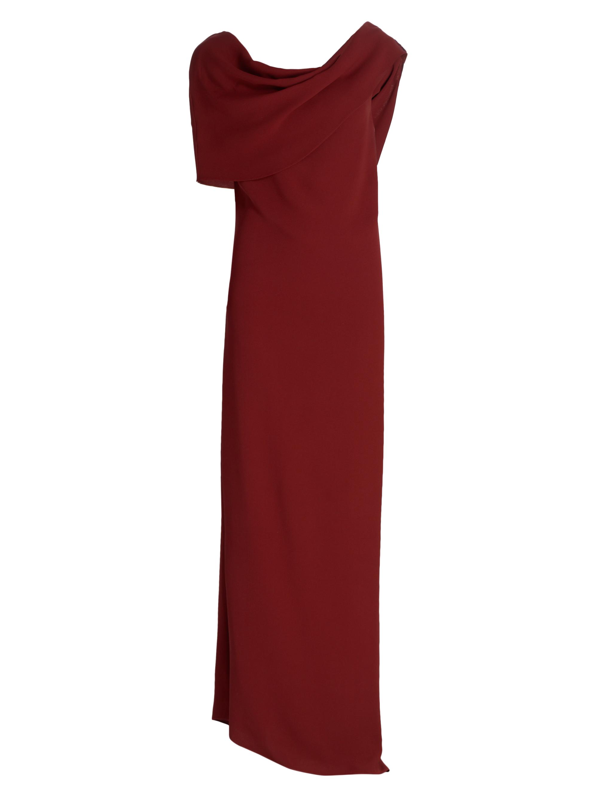 The Row Women's Nassau Silk Draped Maxi Dress - Vintage Burgundy