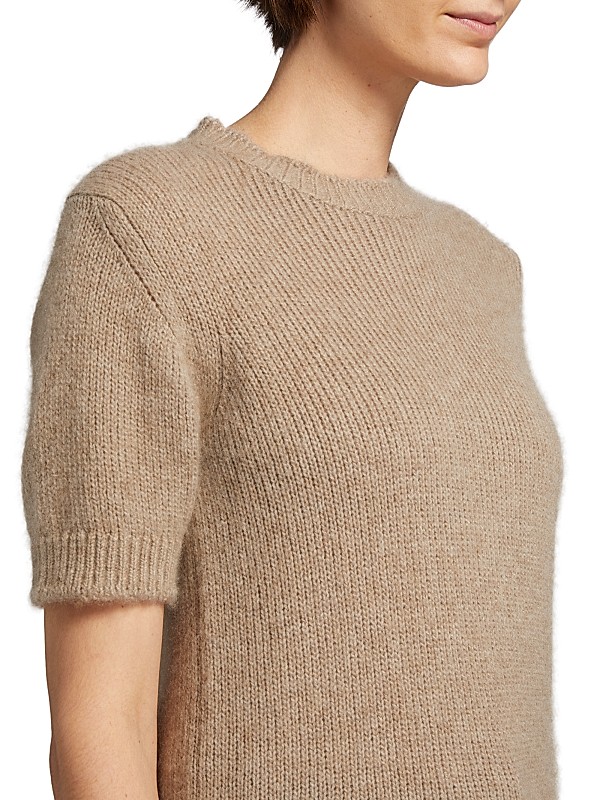 Shop The Row Hibiscus Cashmere Short-Sleeve Knit Top | Saks Shop The Row Hibiscus Cashmere Short-Sleeve Knit Top | Saks