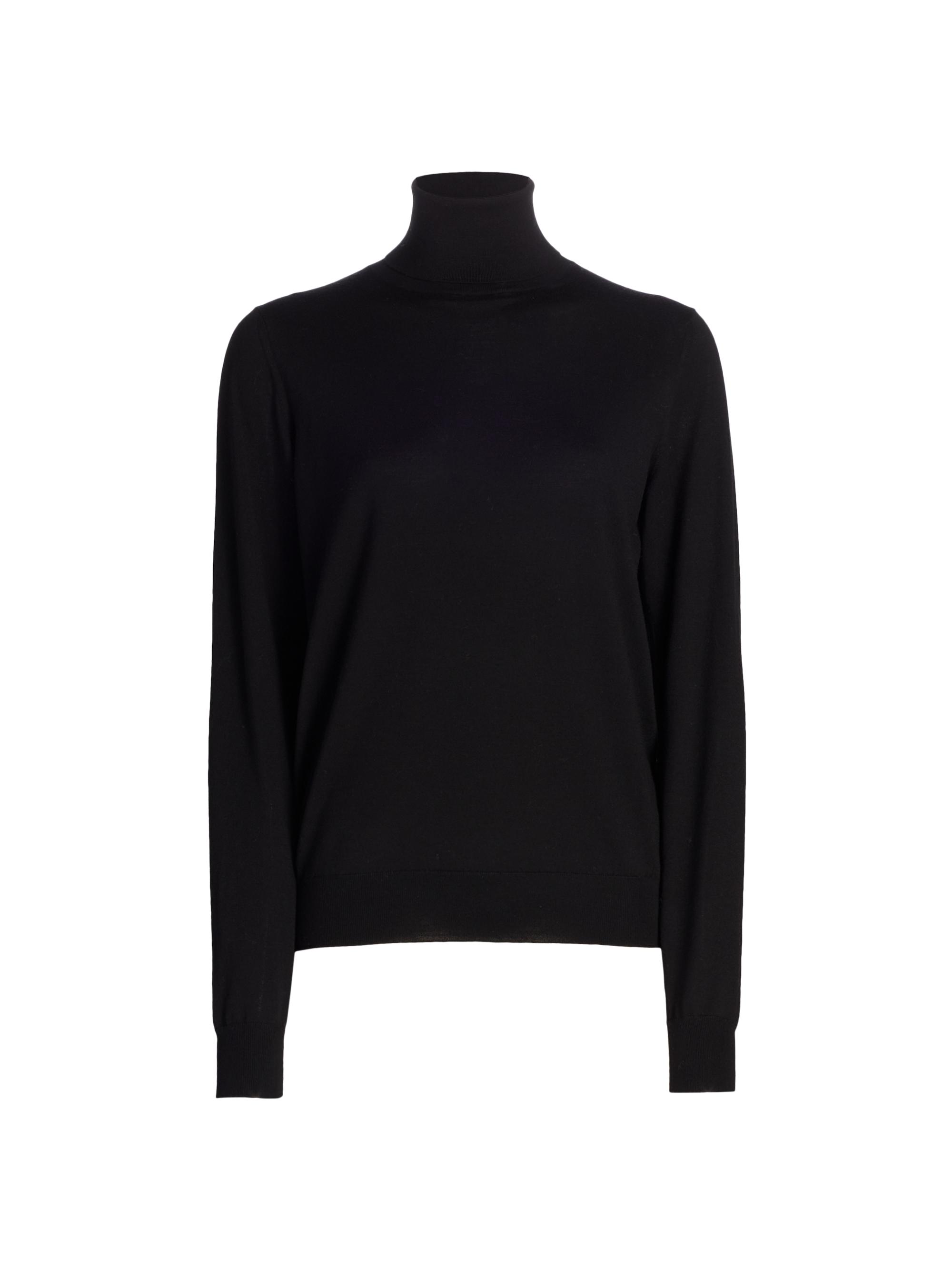 The Row Women's Heva Wool Turtleneck Top - Black