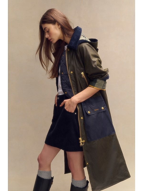 Shop Barbour Carolyn Waxed Cotton Long Coat | Saks Fifth Avenue Shop Barbour Carolyn Waxed Cotton Long Coat | Saks Fifth Avenue