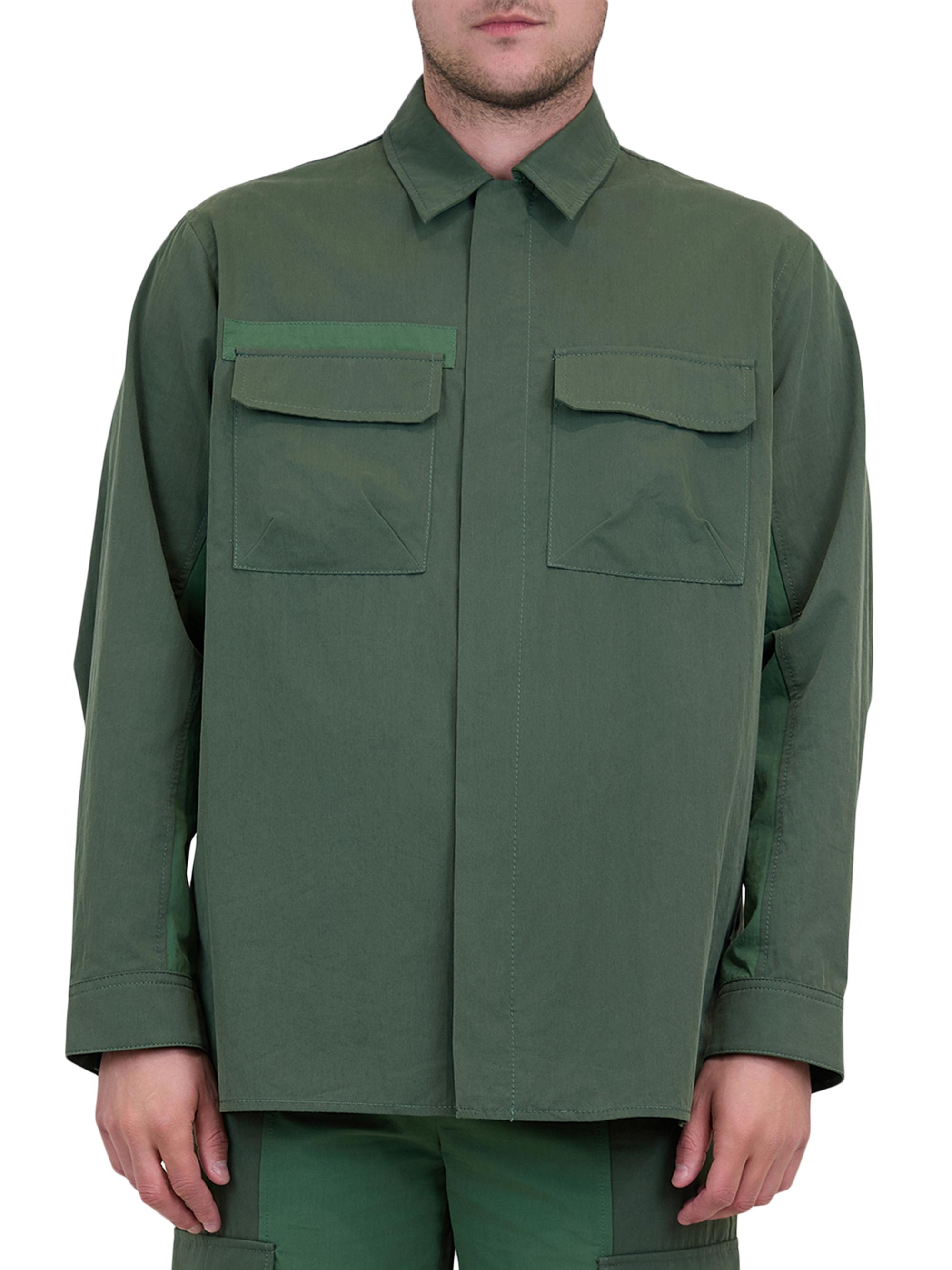 SIMKHAI Men's Matthew Cotton-Blend Utility Jacket - Dark Army Multi Color