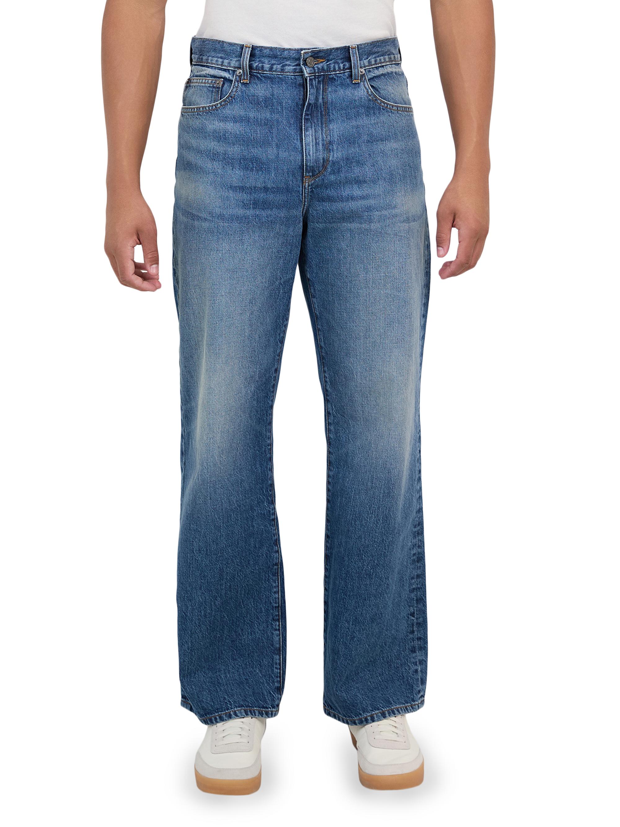 SIMKHAI Men's Poe Wide-Leg Jeans - Vintage Wash