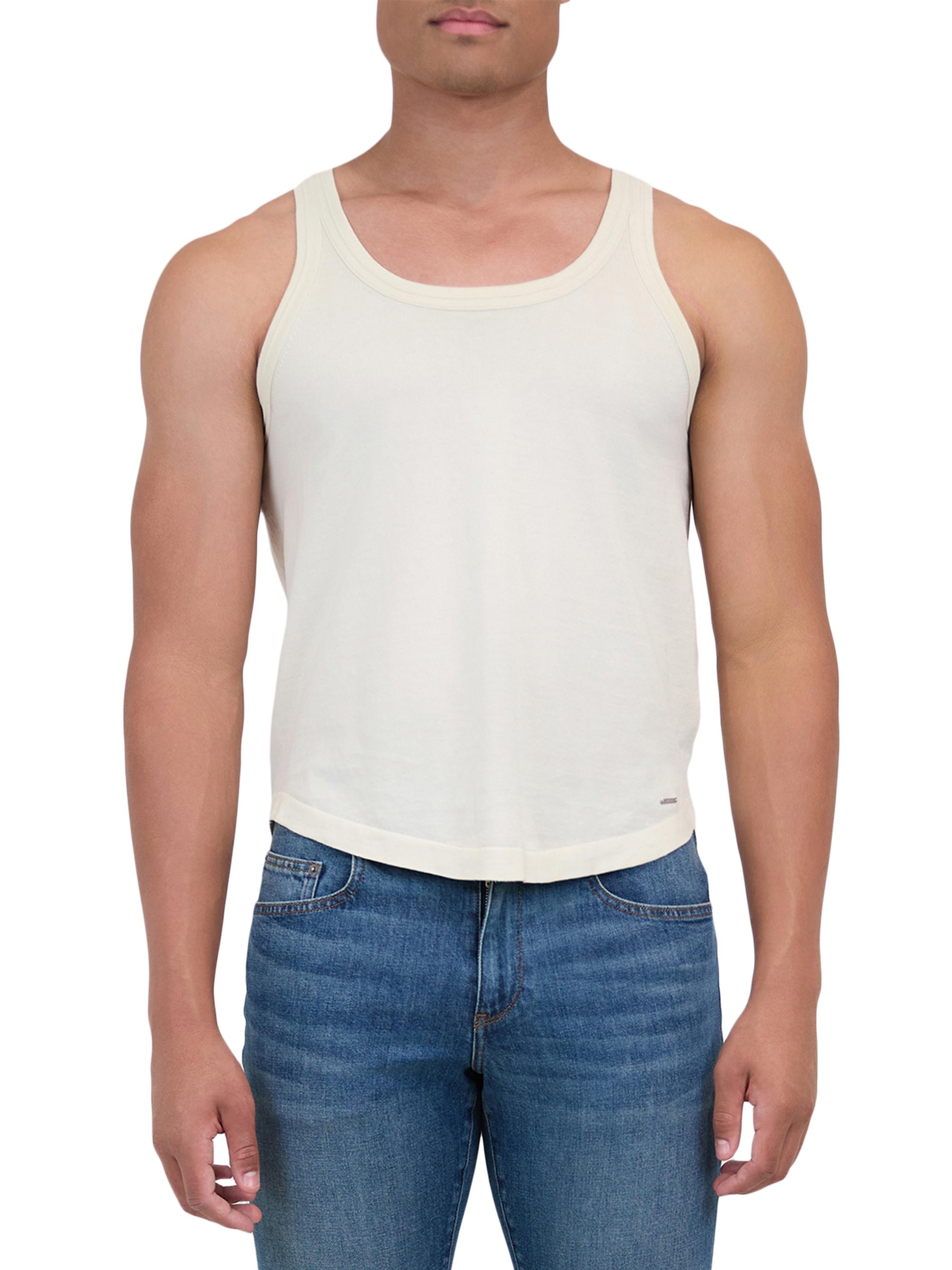 SIMKHAI Men's Micheal Cotton Tank Top - Light Dune