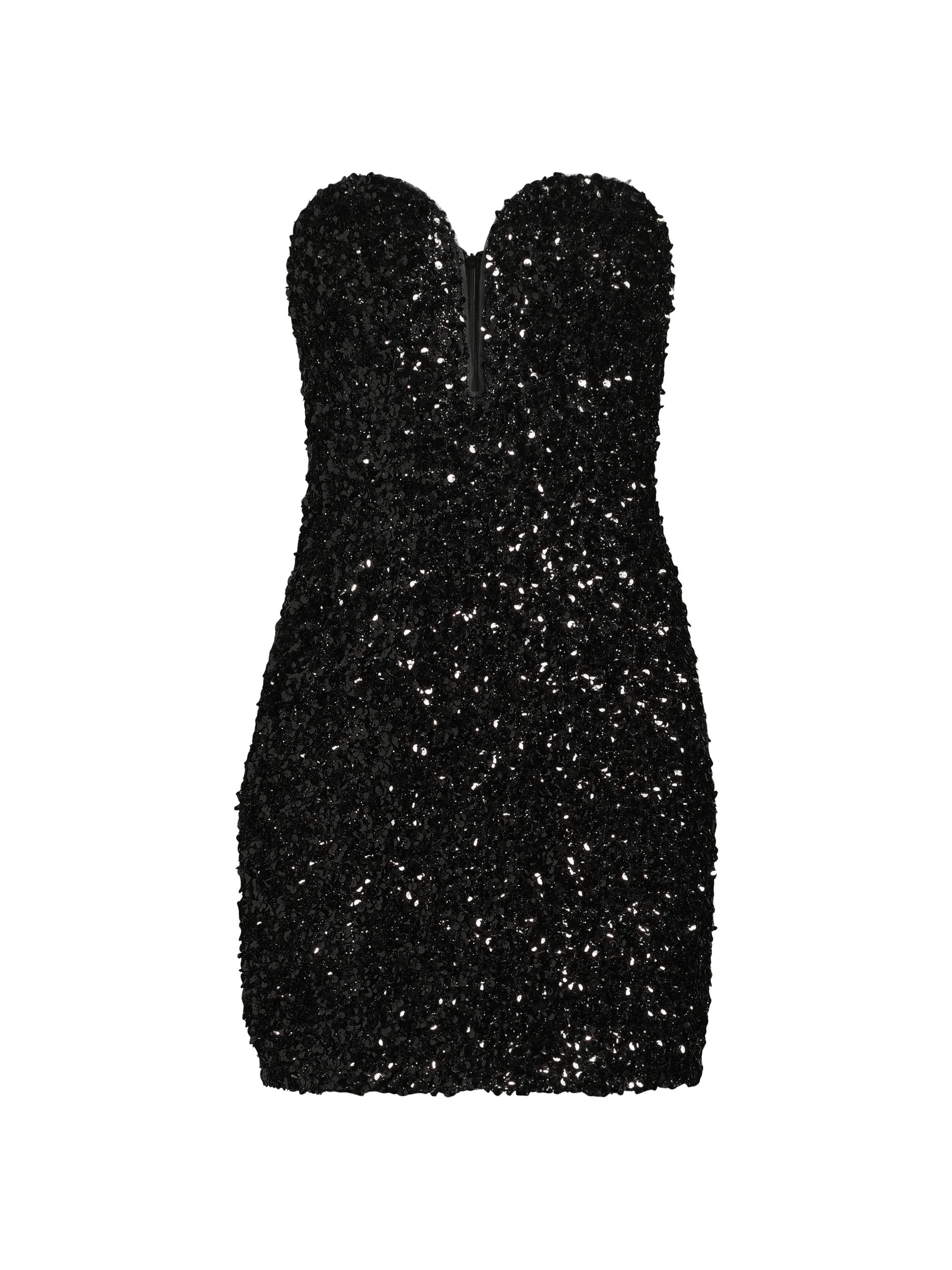 Liv Foster Women's Sequined Sleeveless Minidress - Black