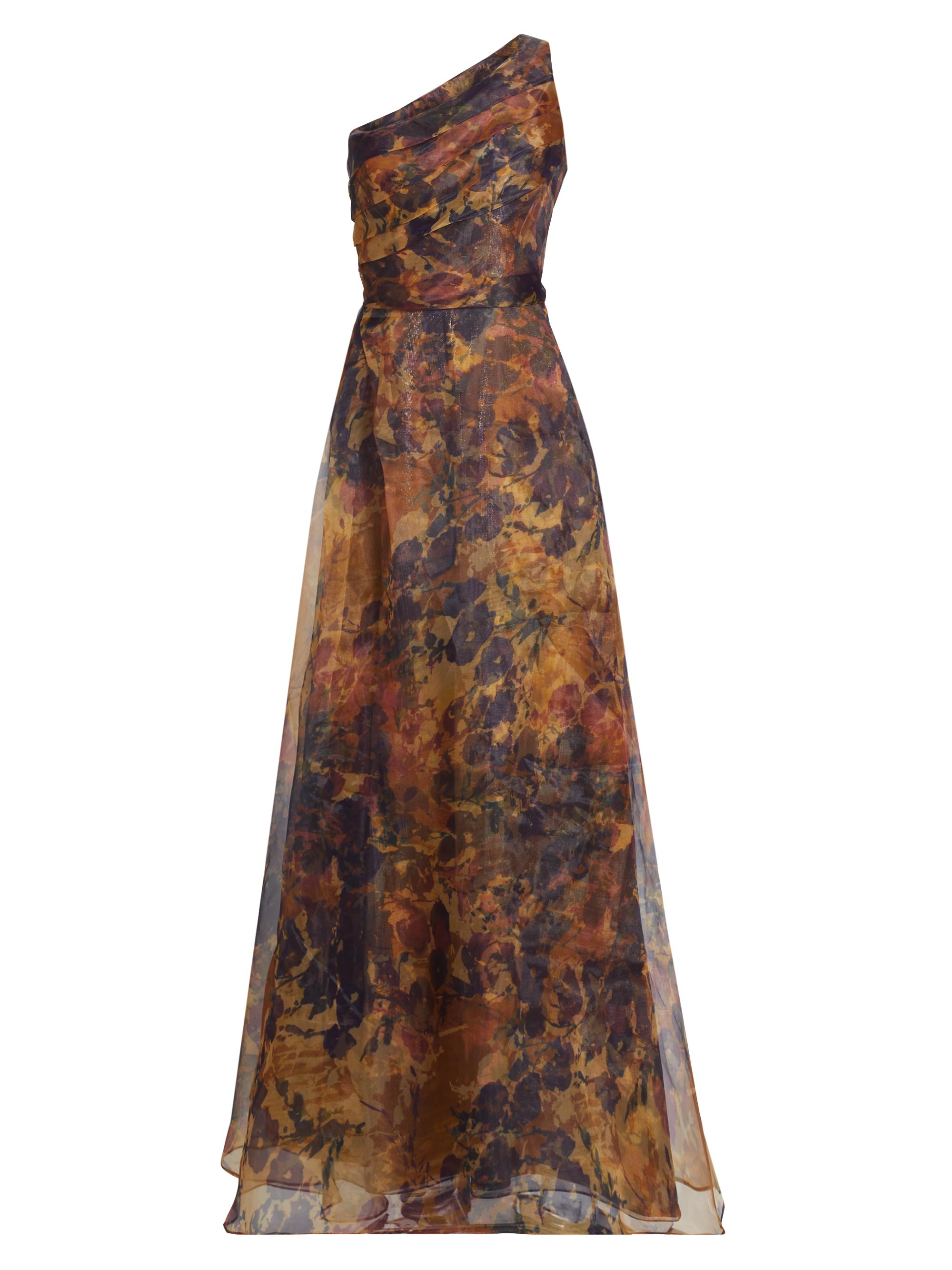 Rene Ruiz Collection Women's Floral Organza One-Shoulder A-Line Gown - Blush Multi