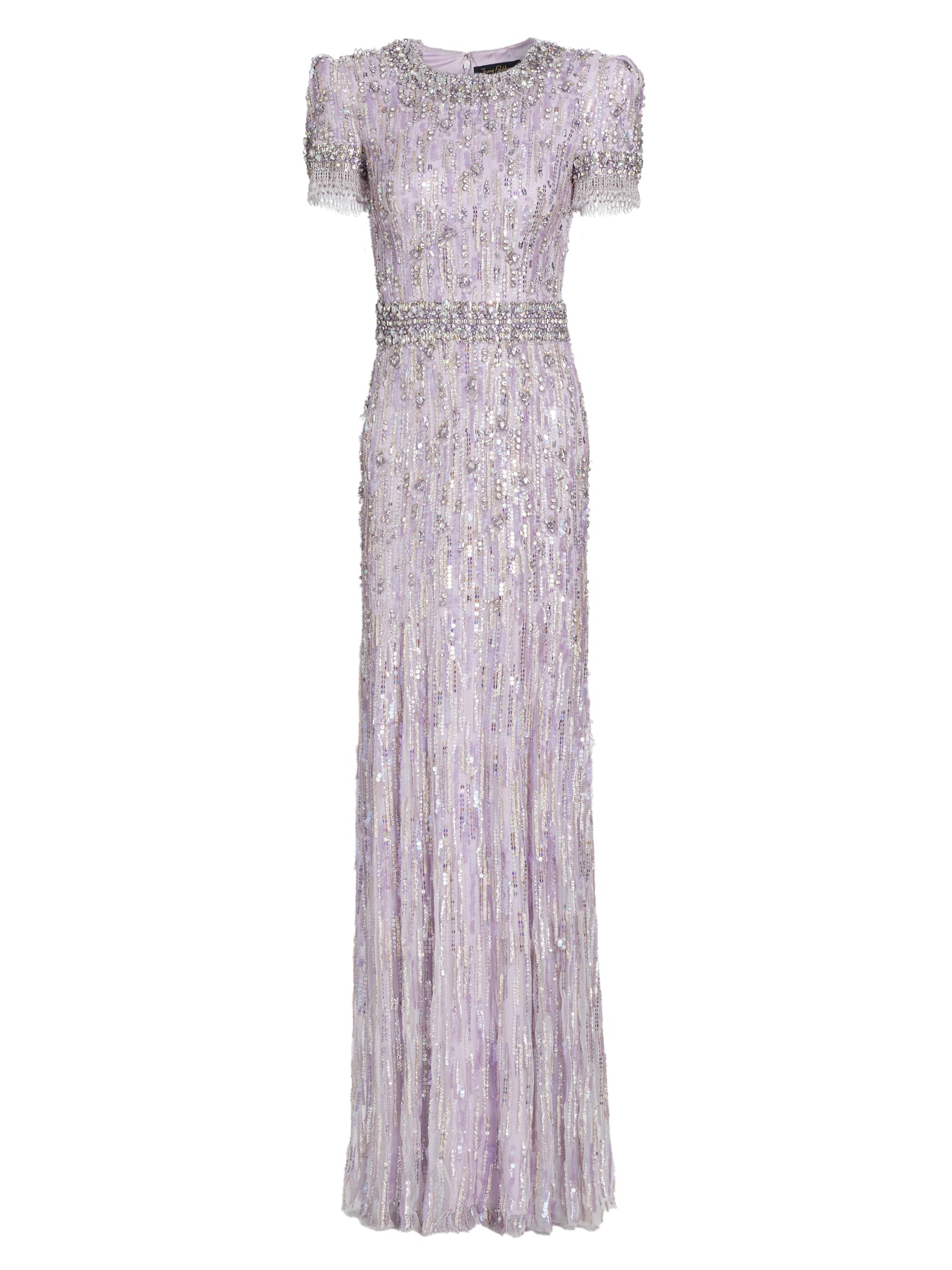 Jenny Packham Women's Roxy Beaded Mermaid-Hem Gown - Lavendar