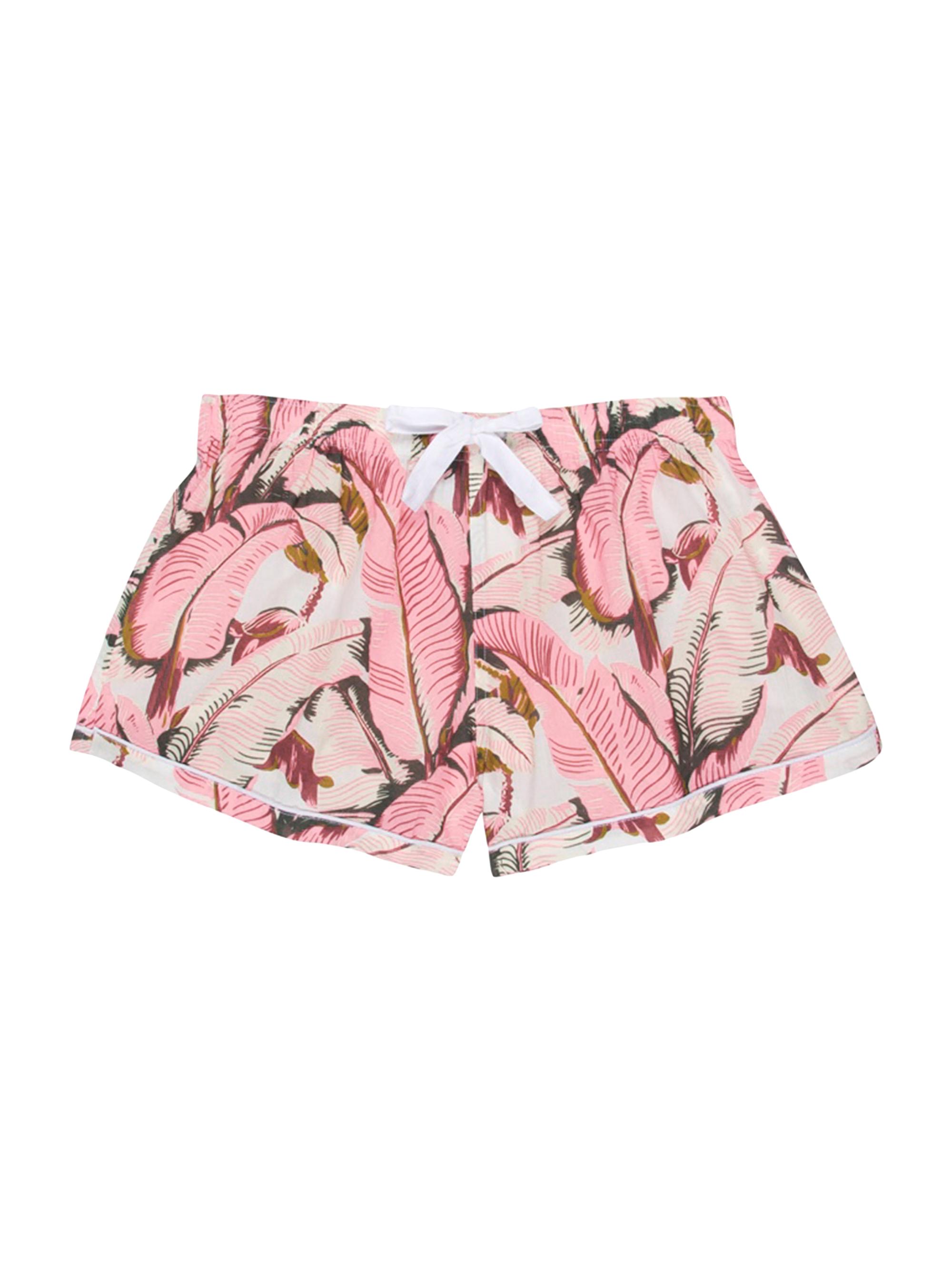Sant and Abel Women's Martinique Banana Leaf Boxer Shorts - Pink