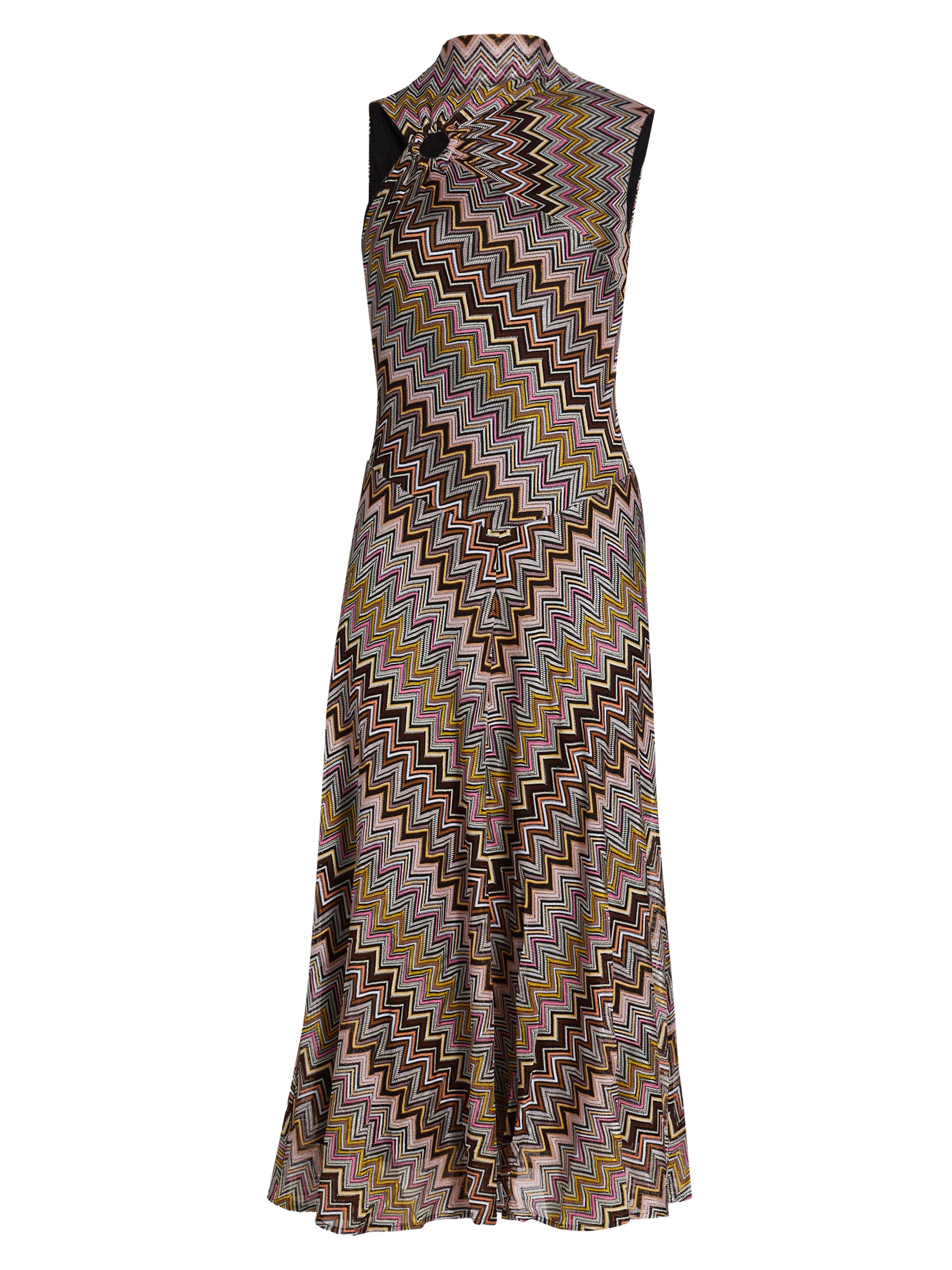Missoni Women's Turtleneck Zigzag Sleeveless Midi-Dress