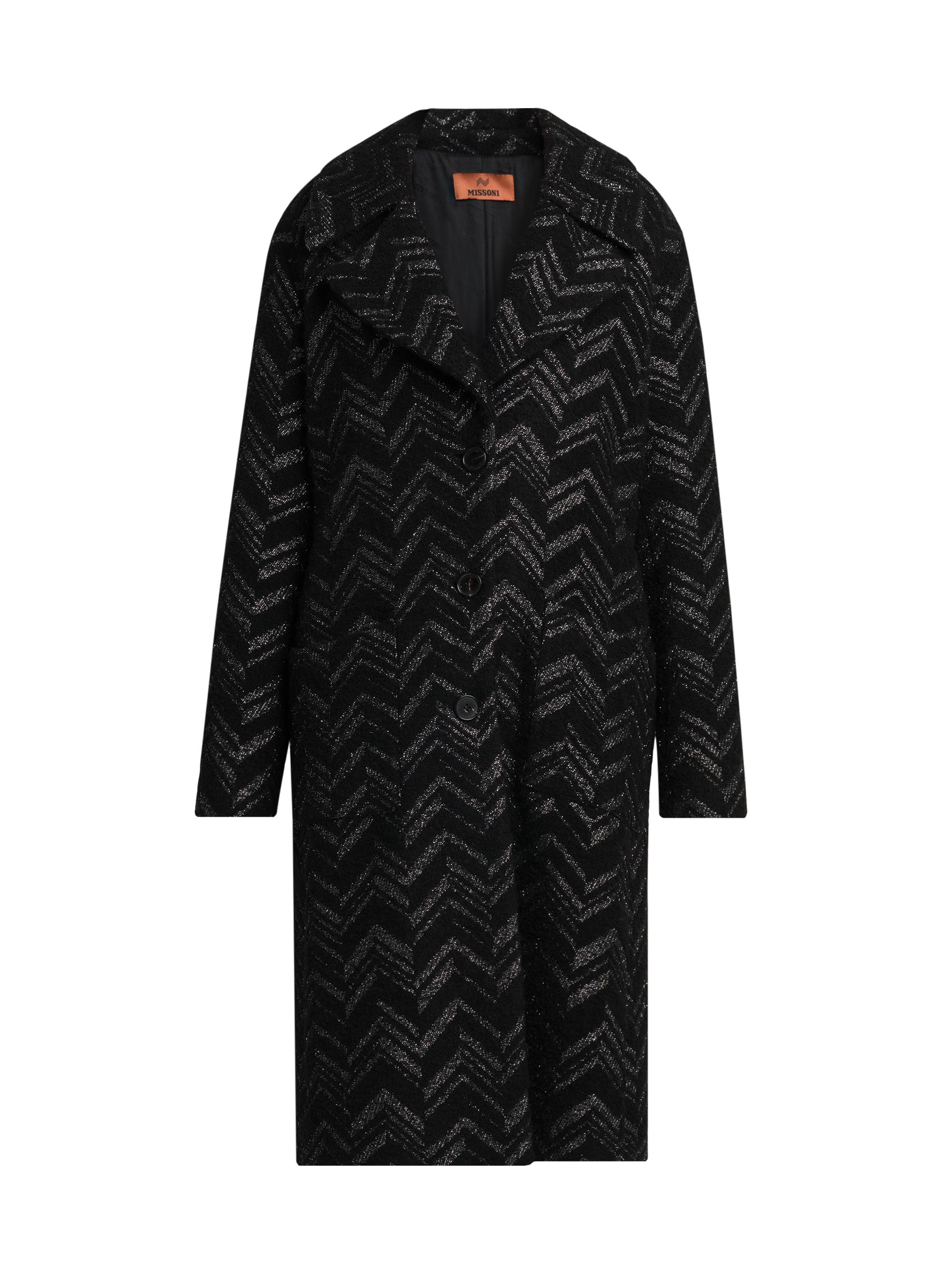 Missoni Metallic Chevron Knee-Length Coat | Saks Fifth Avenue