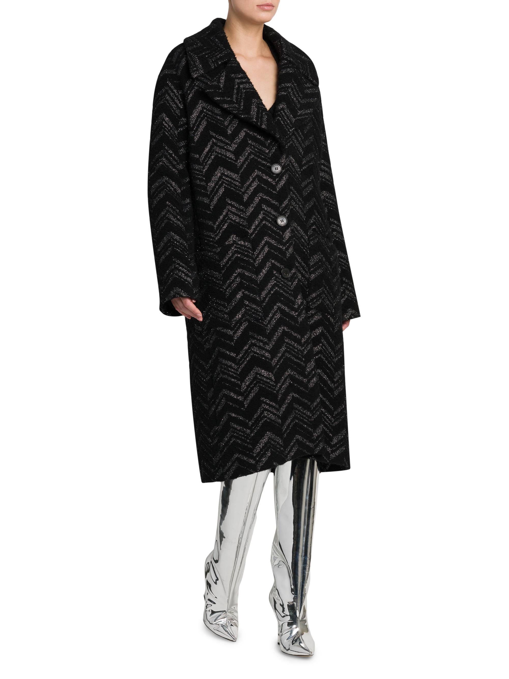 Missoni Metallic Chevron Knee-Length Coat | Saks Fifth Avenue