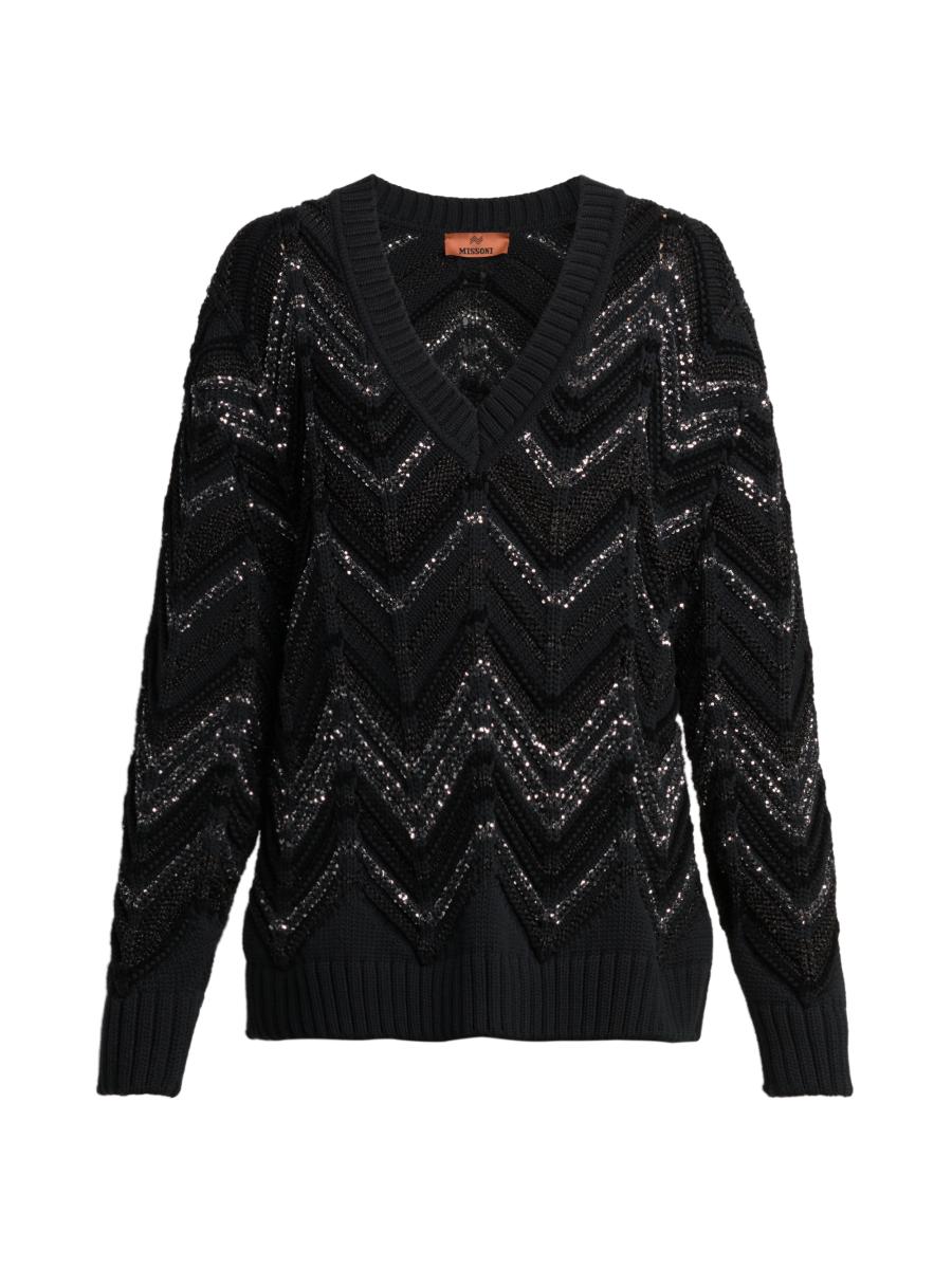 Missoni Oversized Chevron V-Neck Sweater | Saks Fifth Avenue