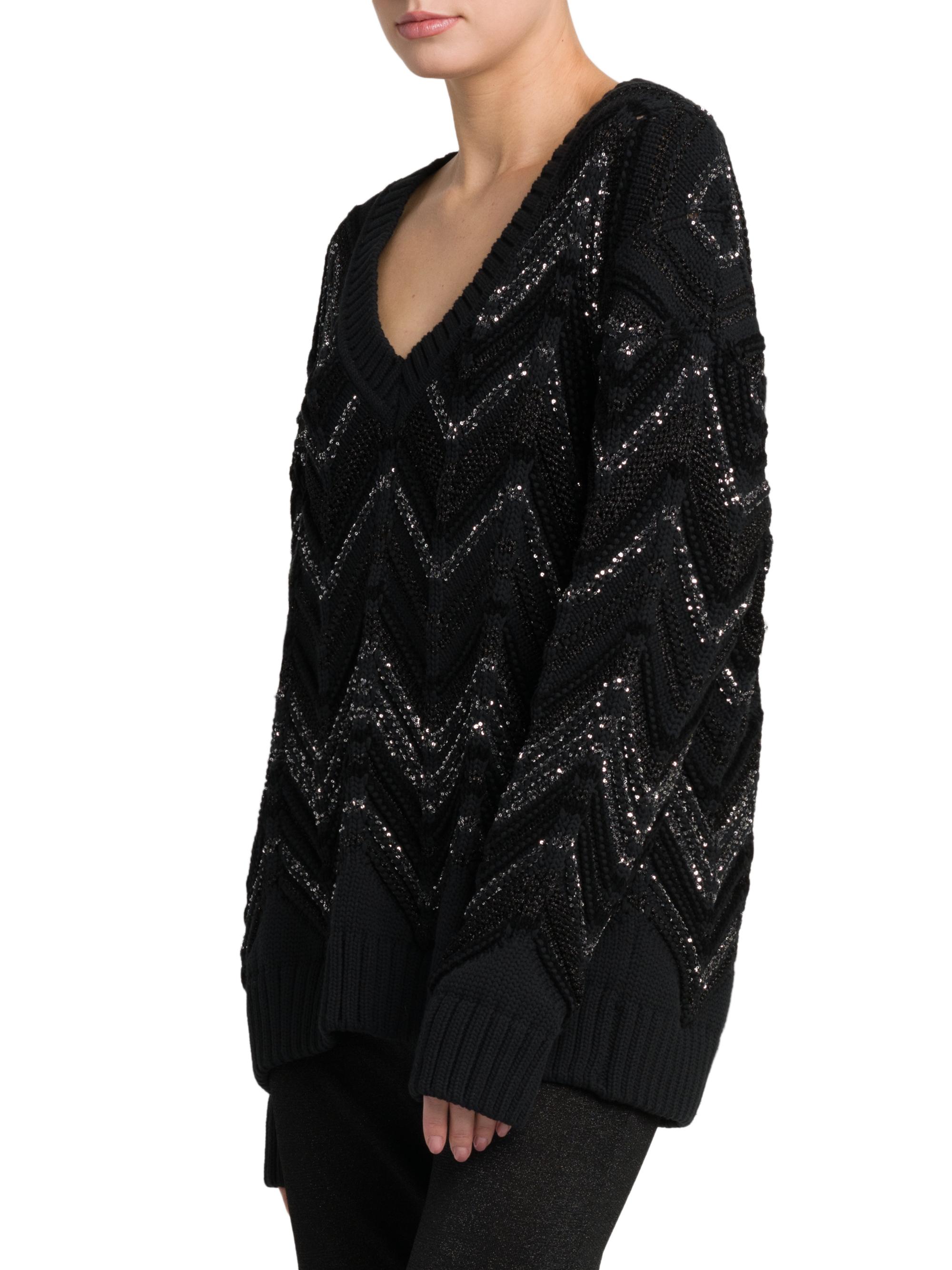 Missoni Oversized Chevron V-Neck Sweater | Saks Fifth Avenue